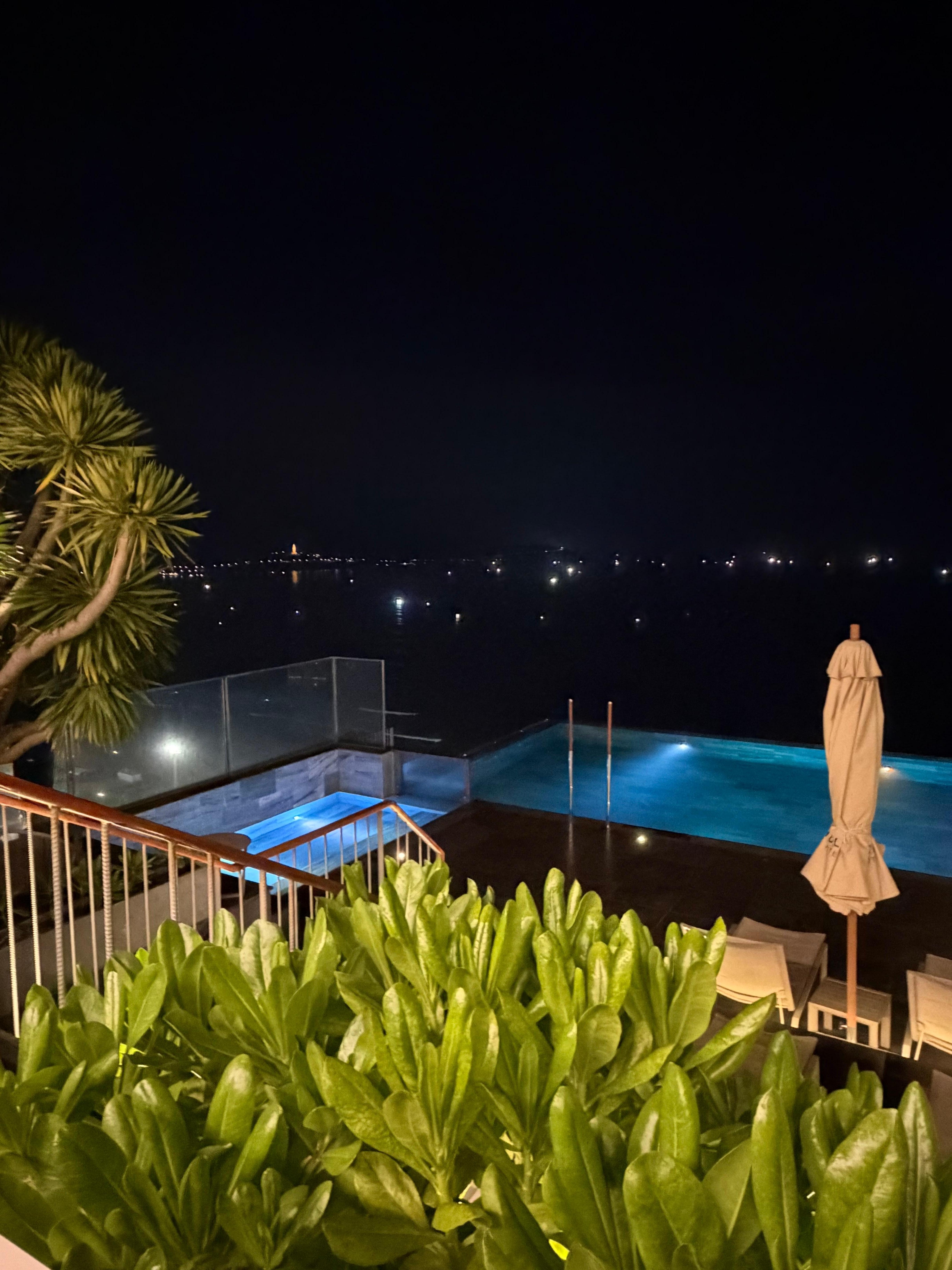 Night poolside 