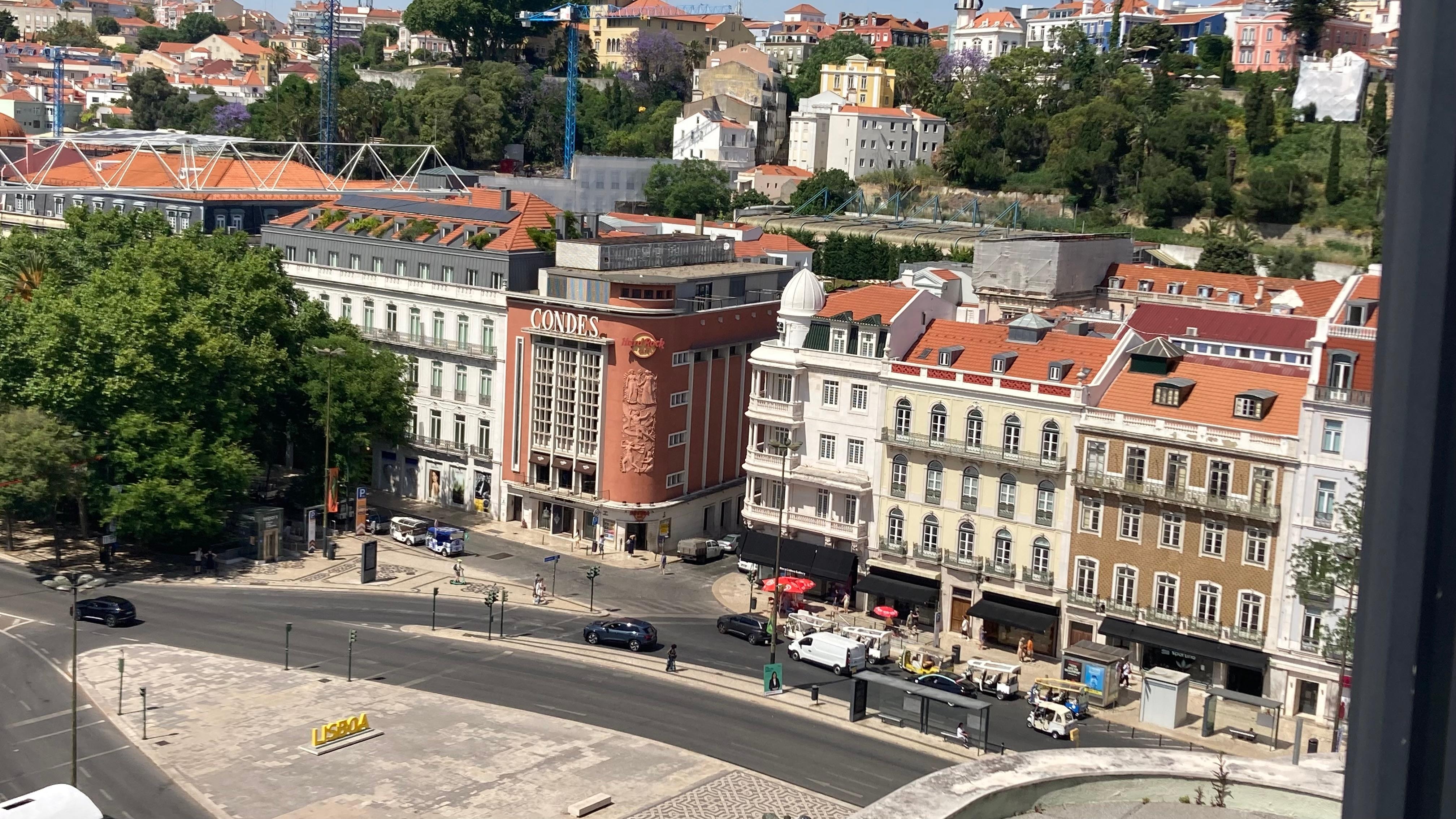 View of Lisbon from the pool.