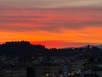 Sunset from the rooftop terrace