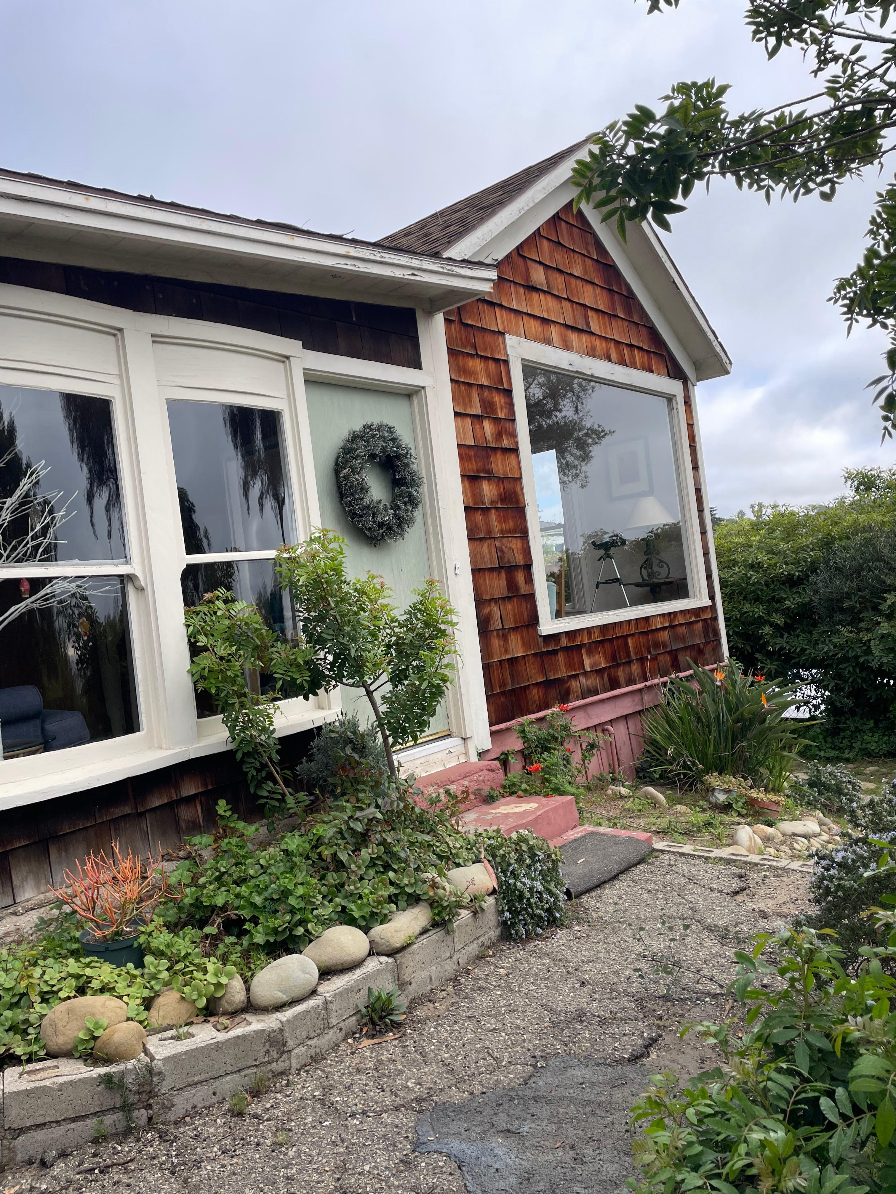 A shot of the front of the house.