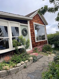 A shot of the front of the house.