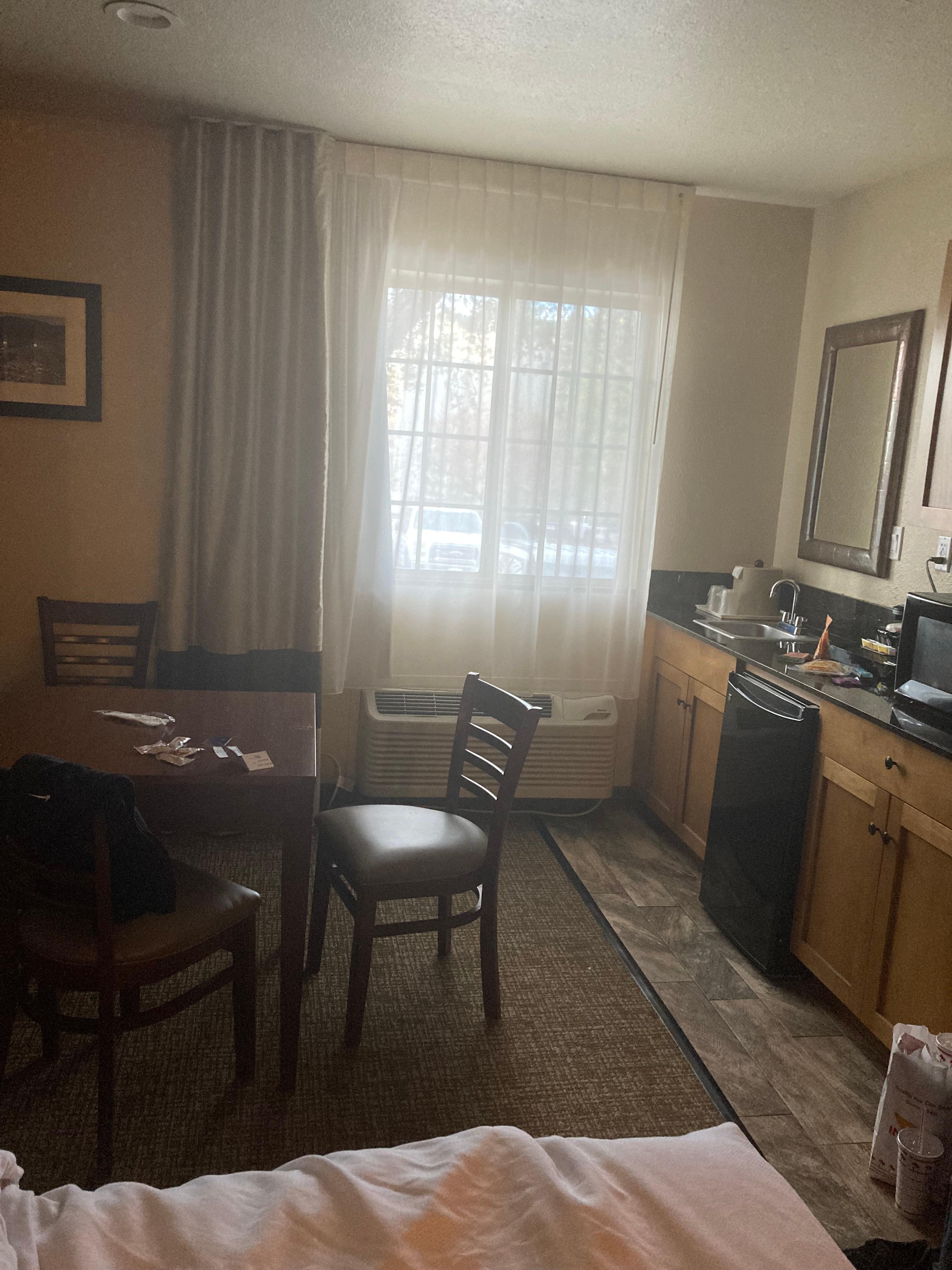 We appreciated the counter space and sink.