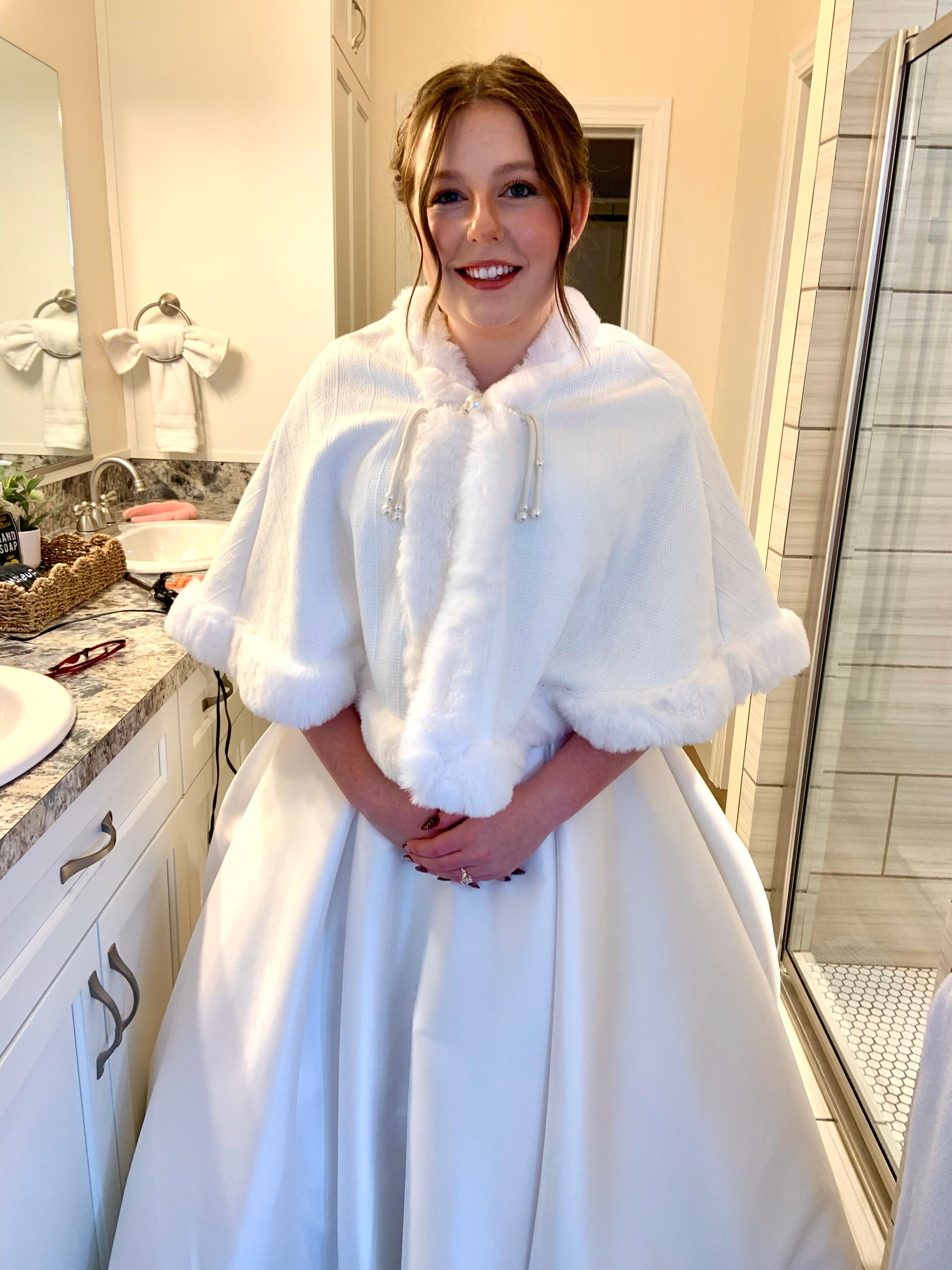 Getting ready in this beautiful roomy bathroom!