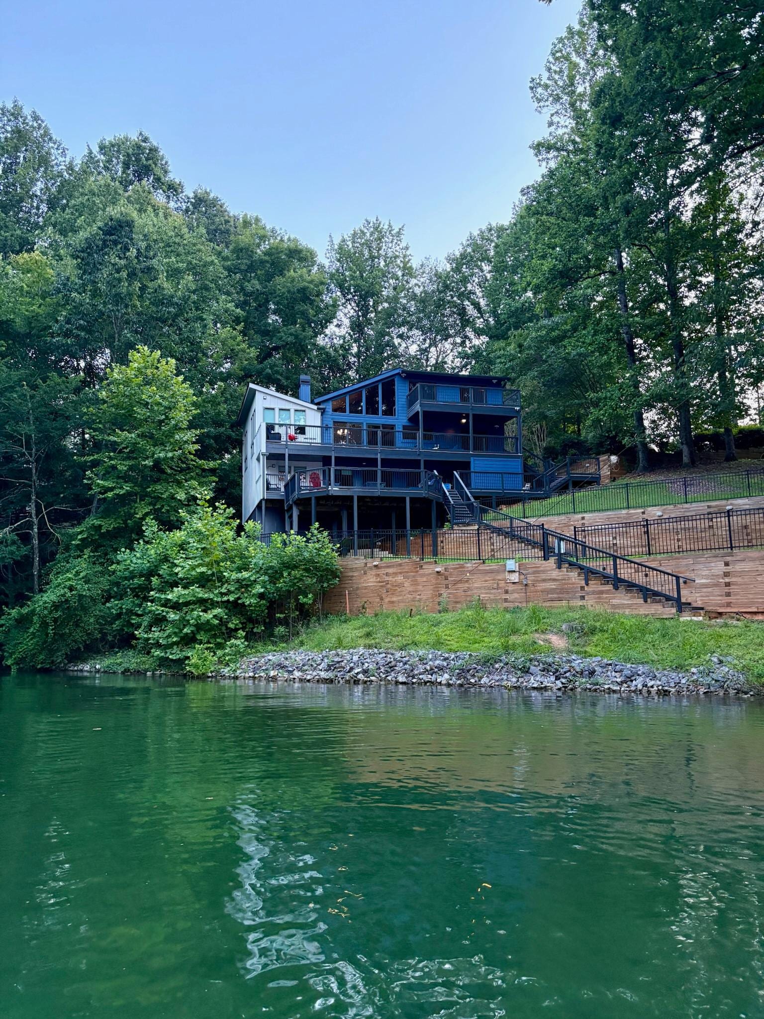 View of house from the lake