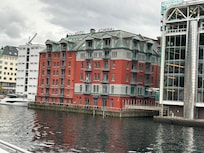 View of hotel from ferry