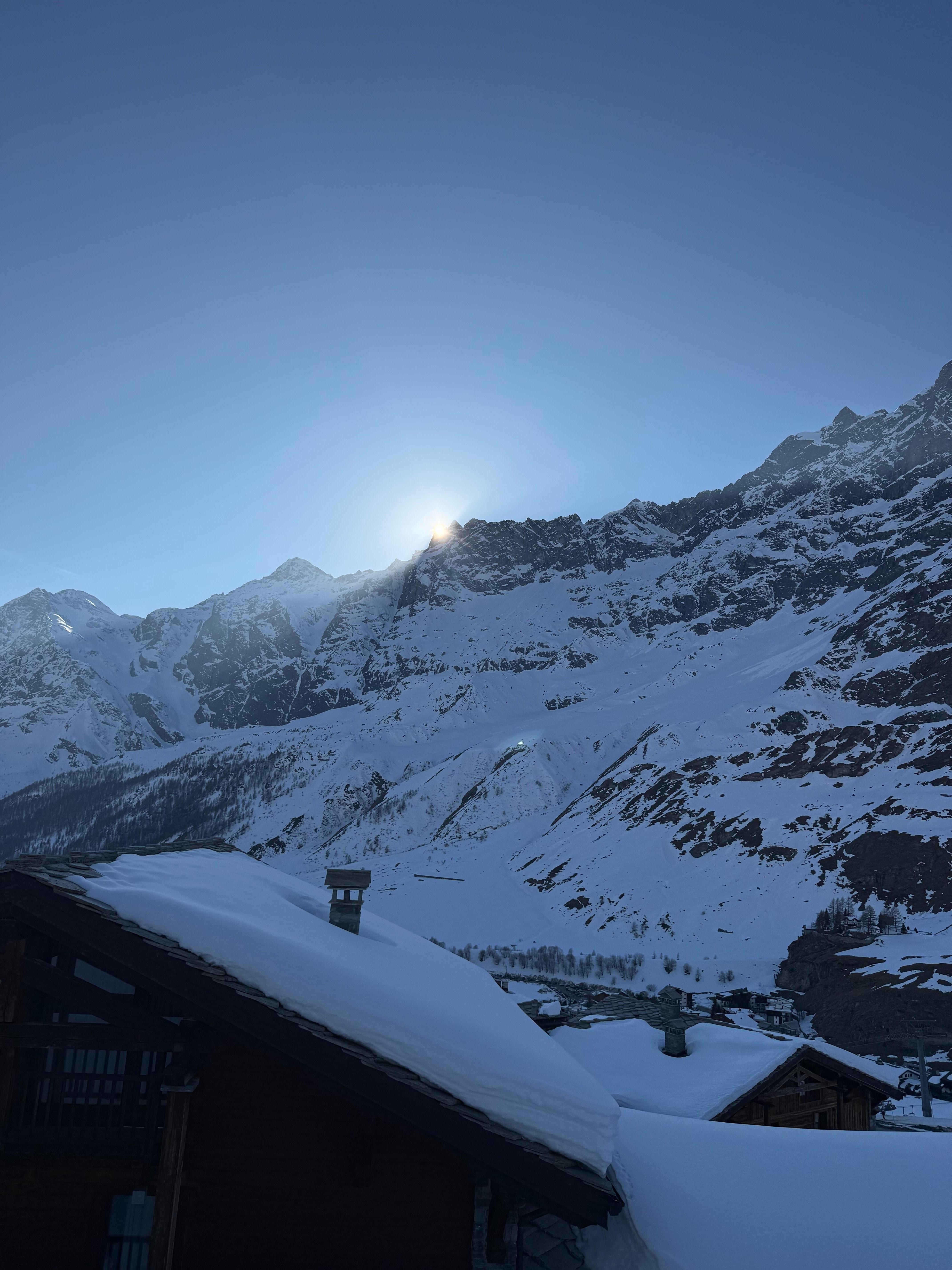 Watching the sunset from the balcony on our last evening 