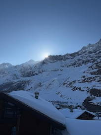 Watching the sunset from the balcony on our last evening