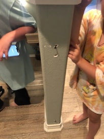 Holes from gate upstairs