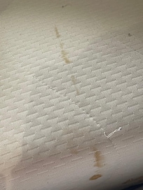 visible stains on the mattress