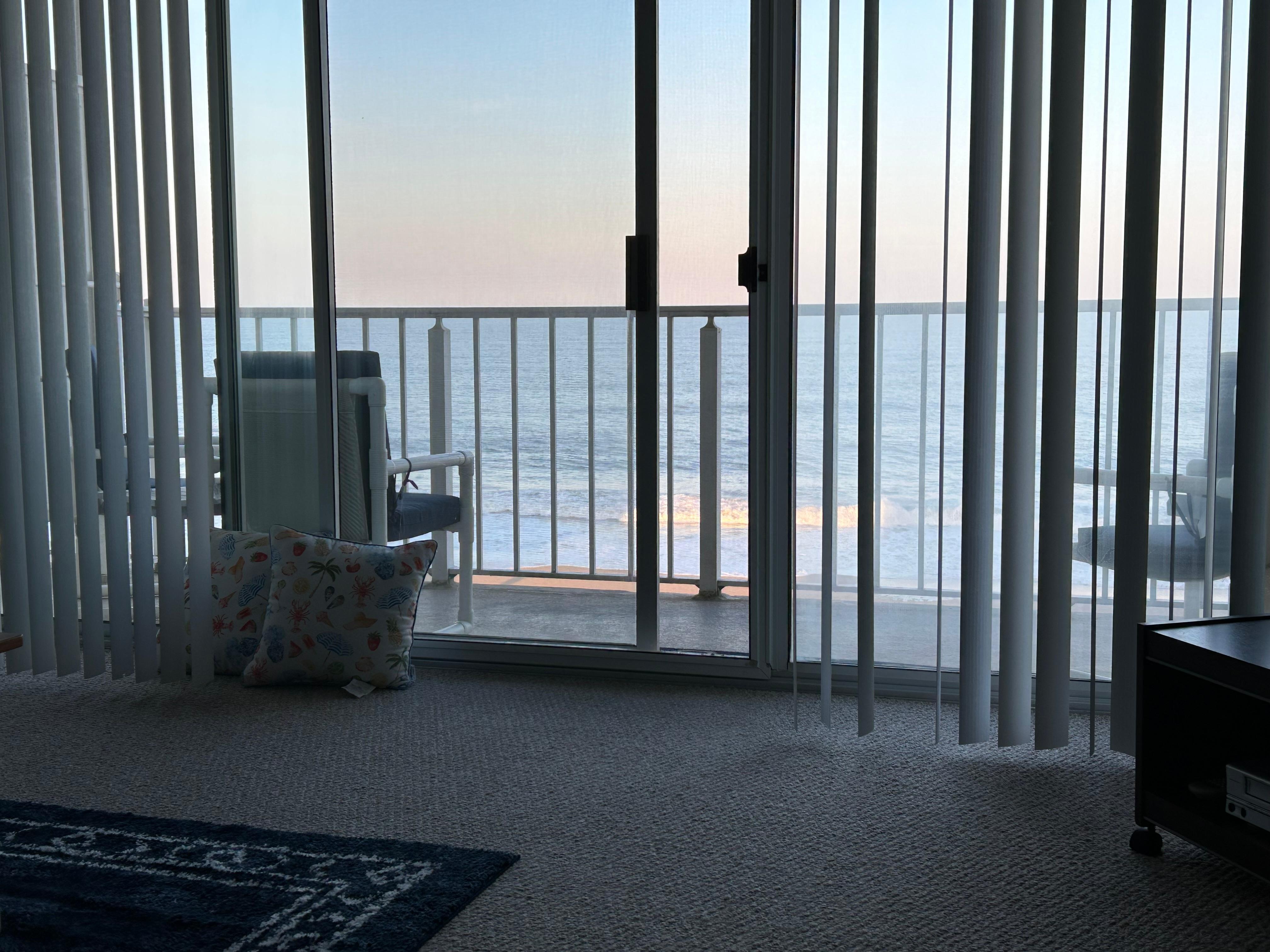 View from inside rental overlooking ocean