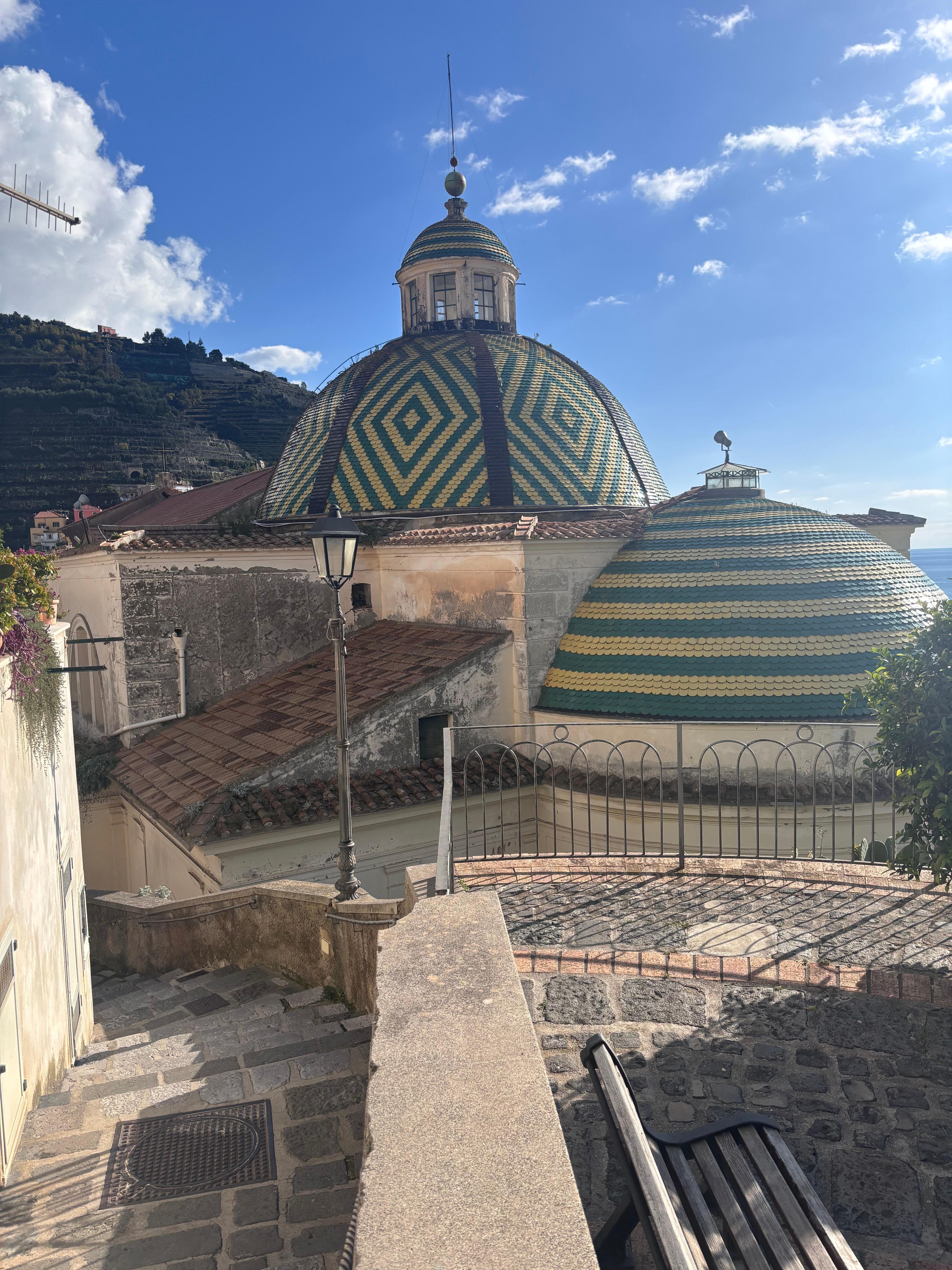 Church in piazza by apartment
