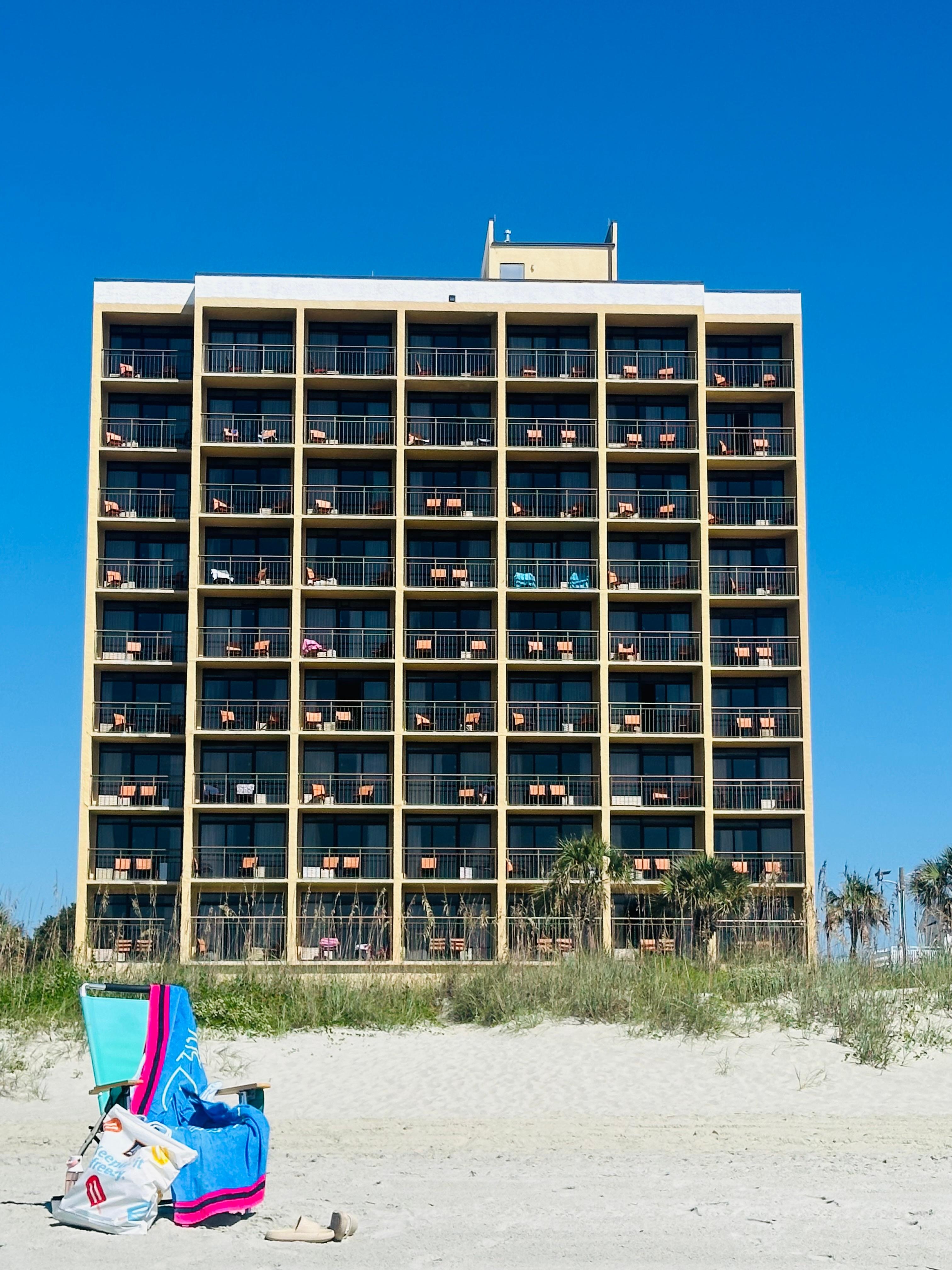 Our hotel from the beach