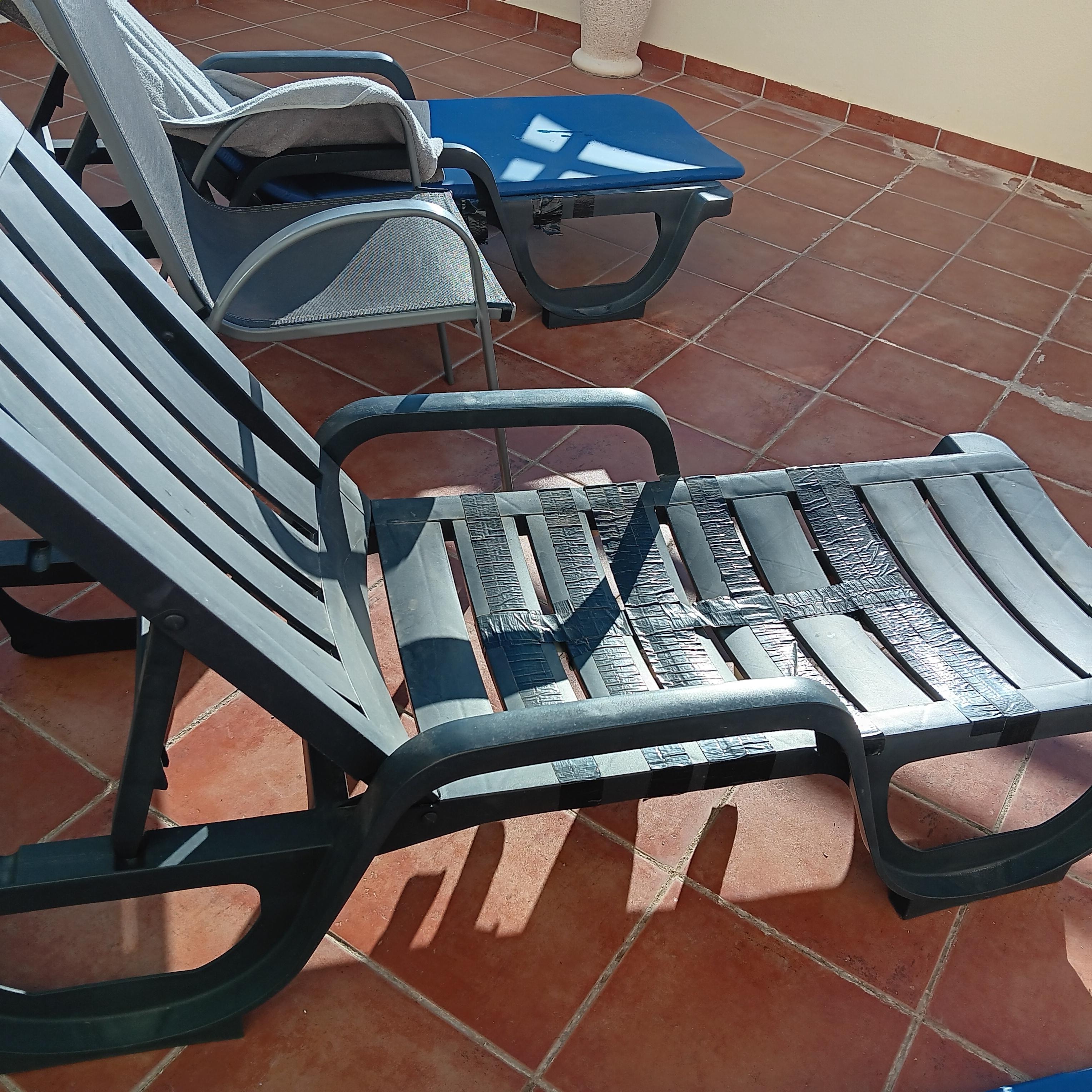 loungers help together with duct tape