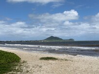 Beach near the house two views