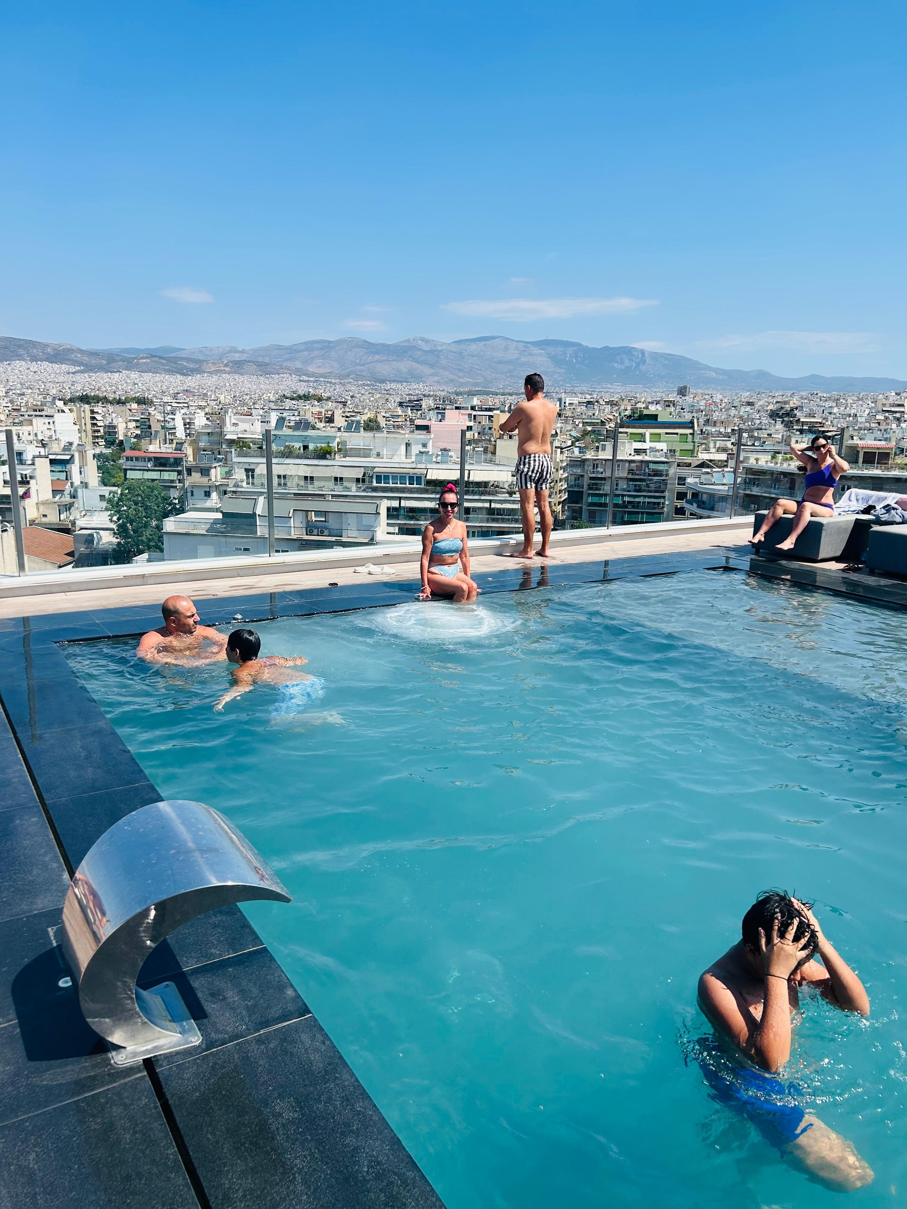 Hanging out at the pool
