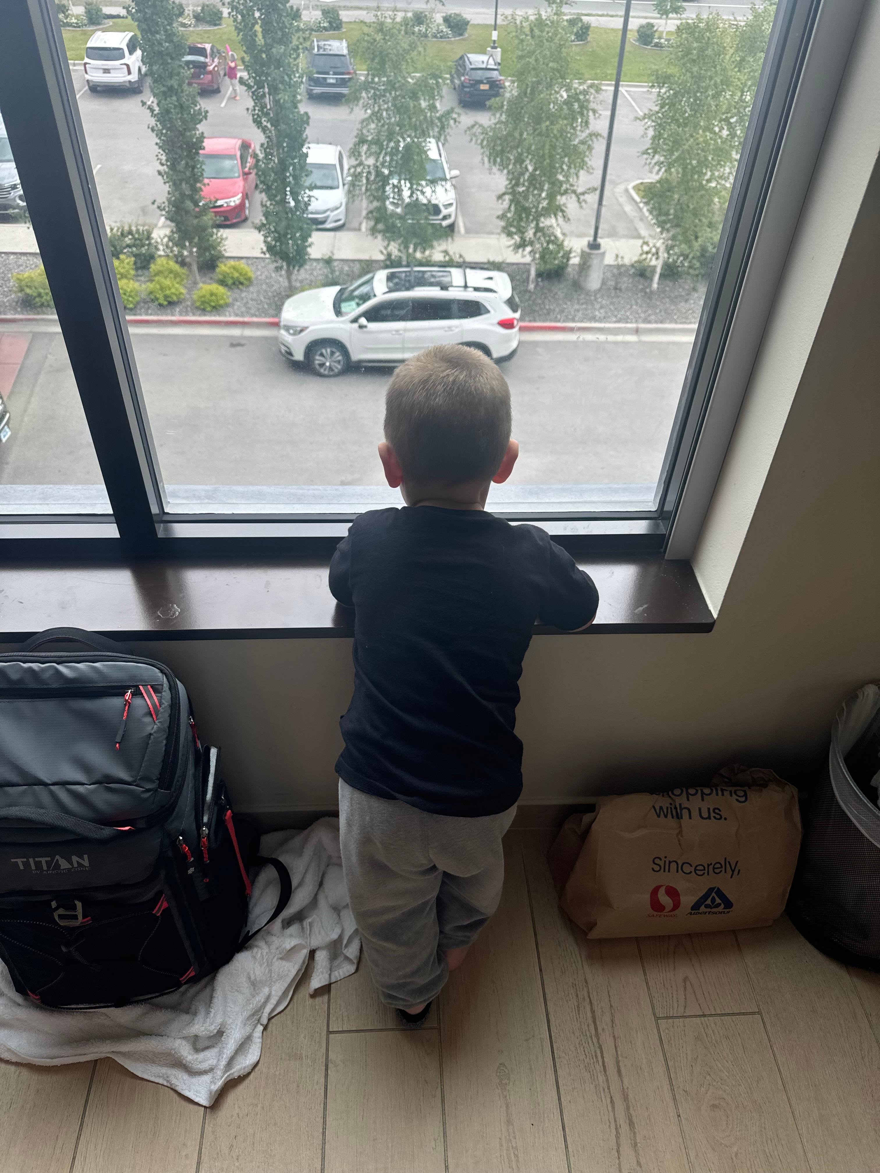 Waiting for his Heidi to get back from surgery