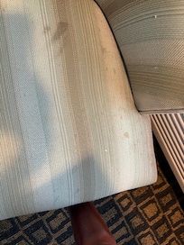 All chairs & curtains stained