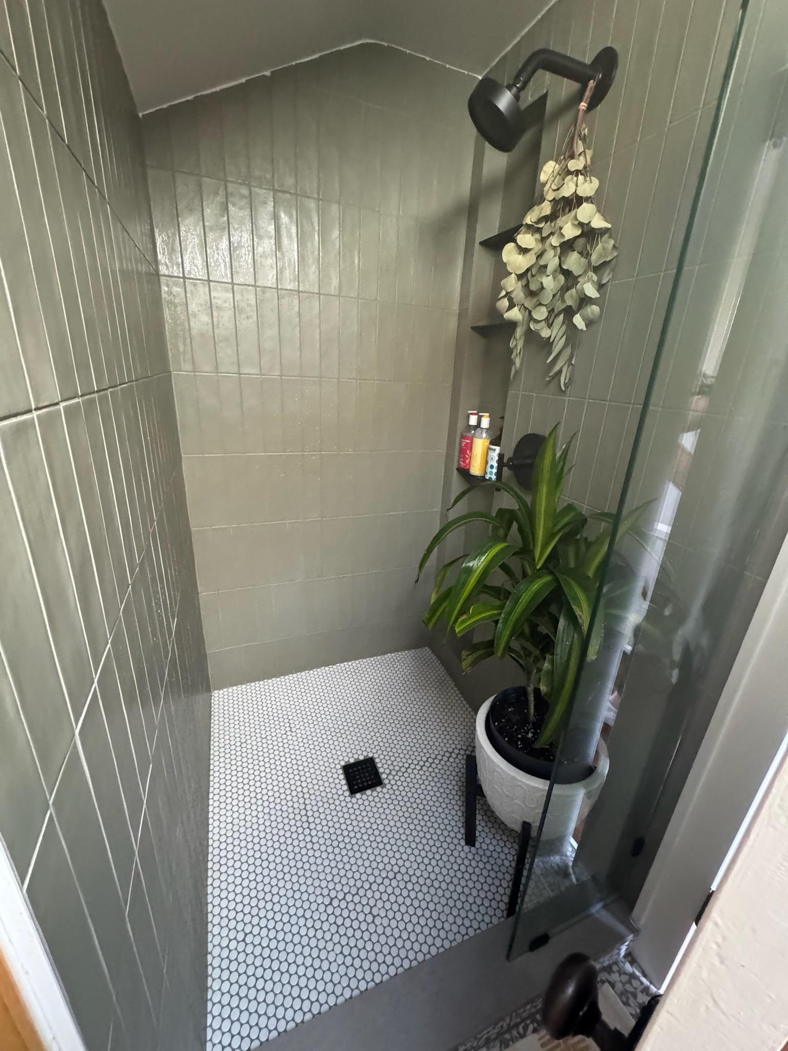 Upstairs bath shower