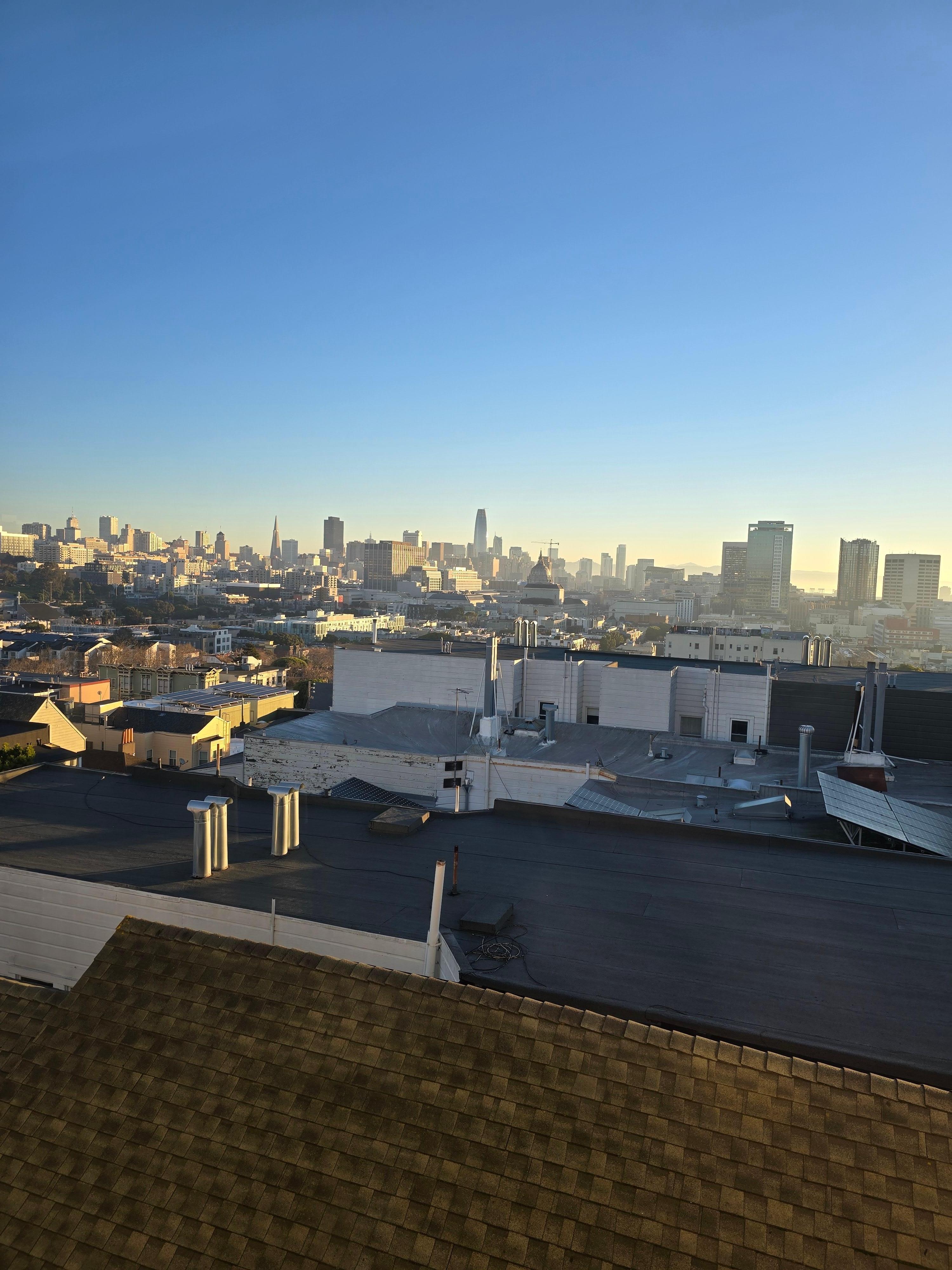 Looking out from the second floor room