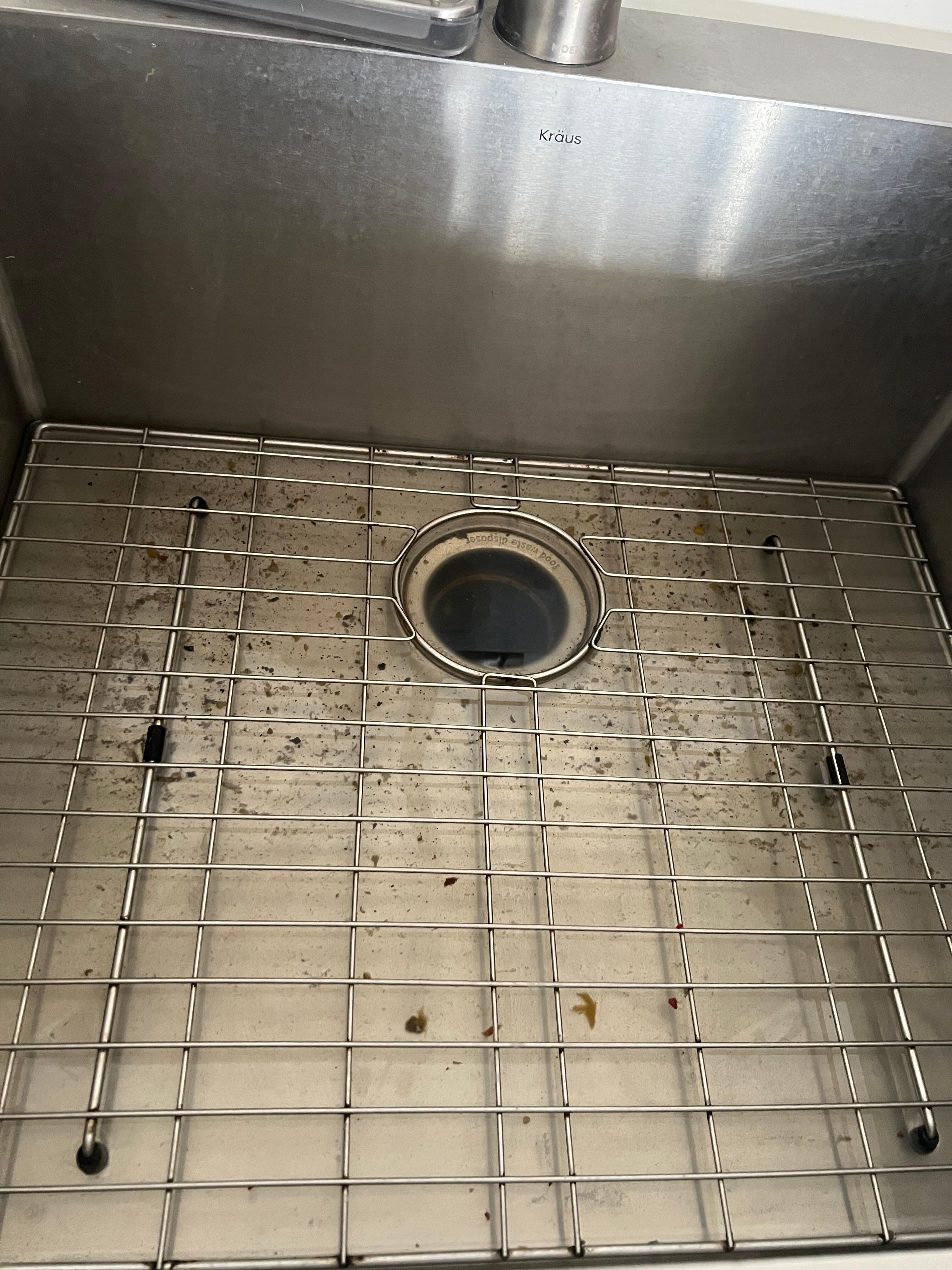 Clogged kitchen sink