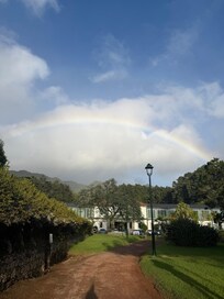 Rainbow over the hotel