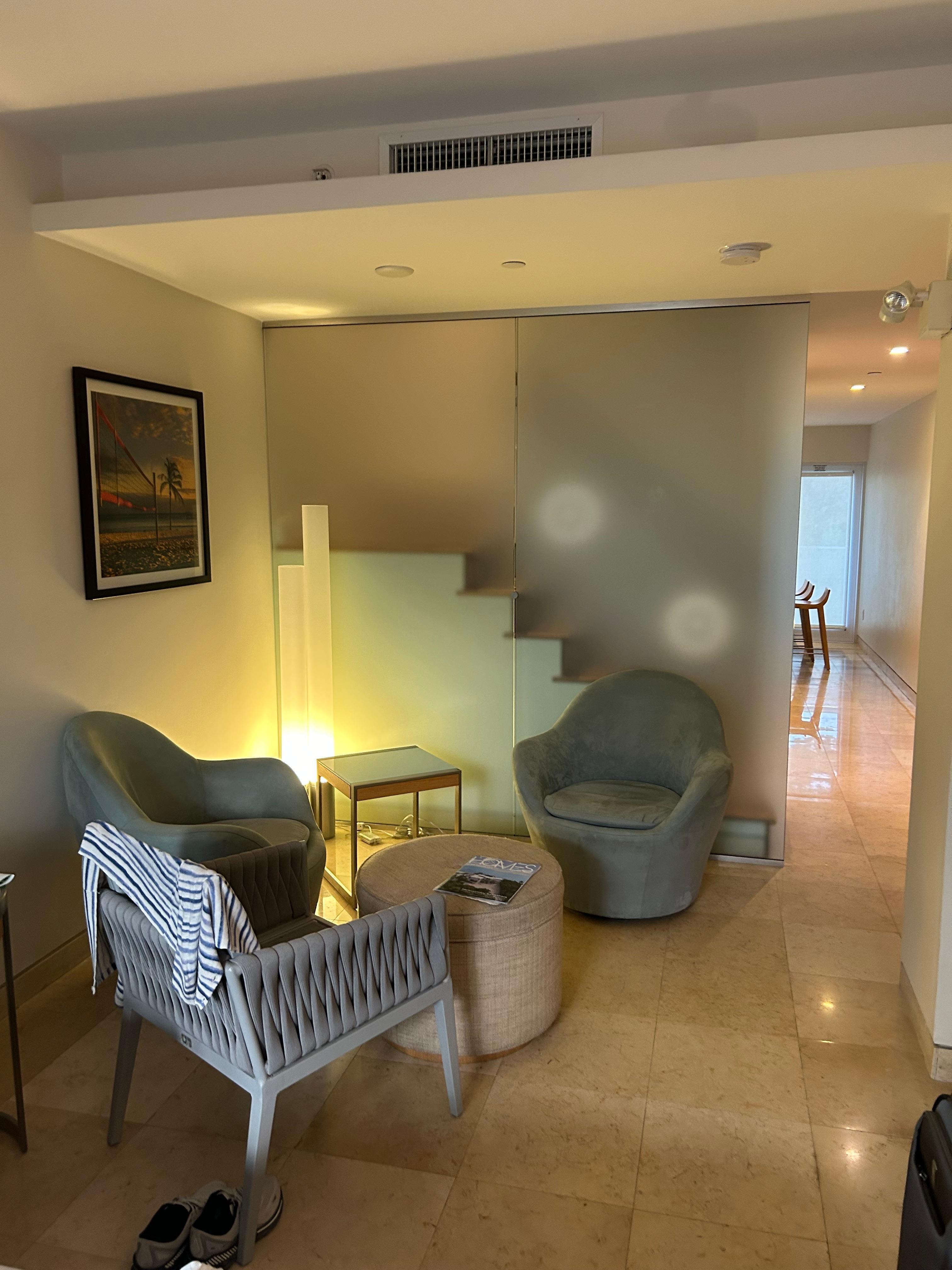 Living area really nice … the couch opened for another bed