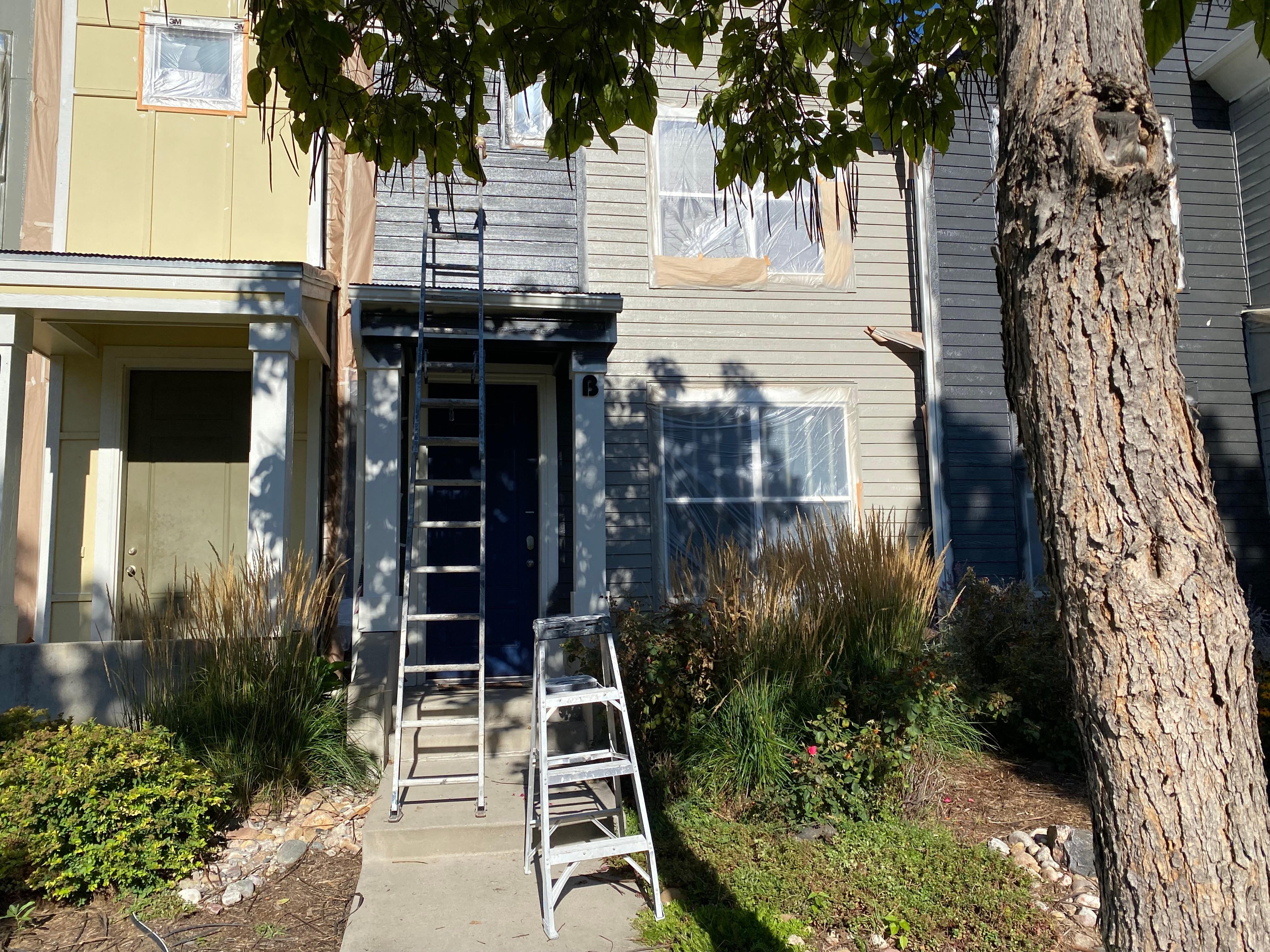 Our front door. Also, when we arrived the first night the porch light was broken. Reported to Stacy, but not fixed.