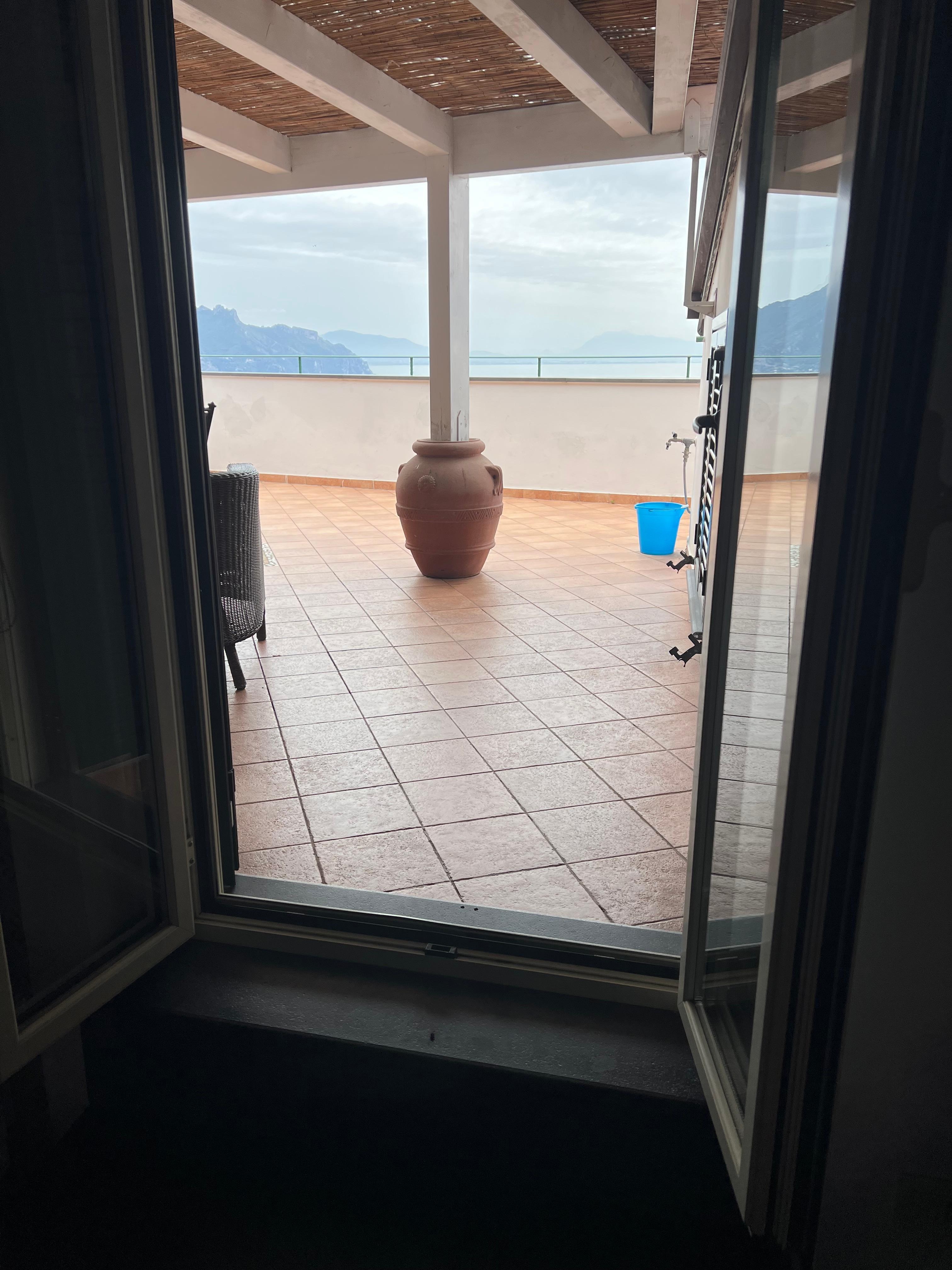 Step out kitchen entrance to terrace