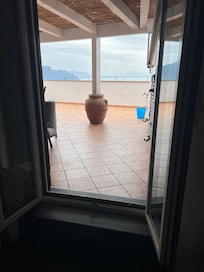 Step out kitchen entrance to terrace