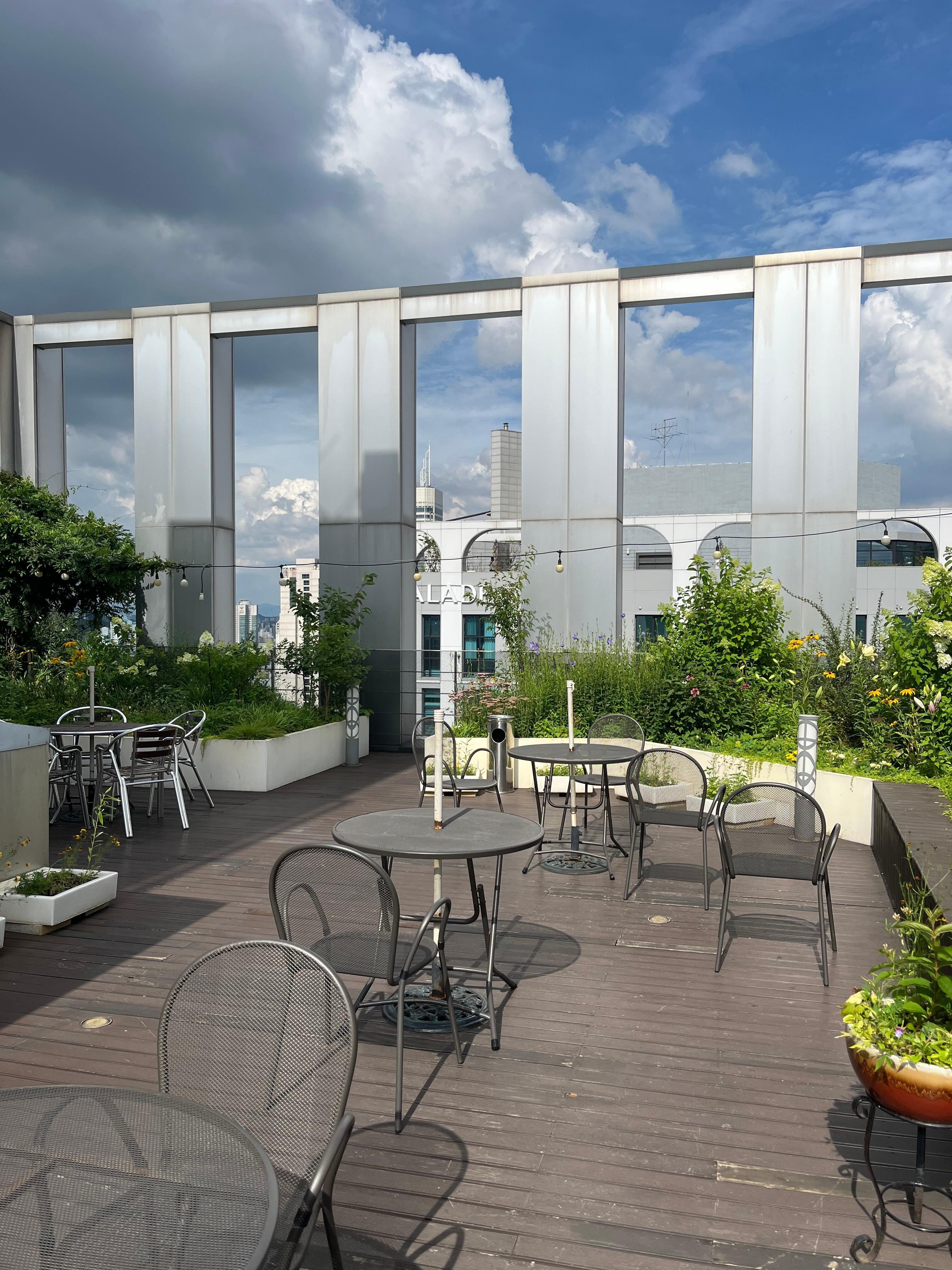 Rooftop terrace sitting area