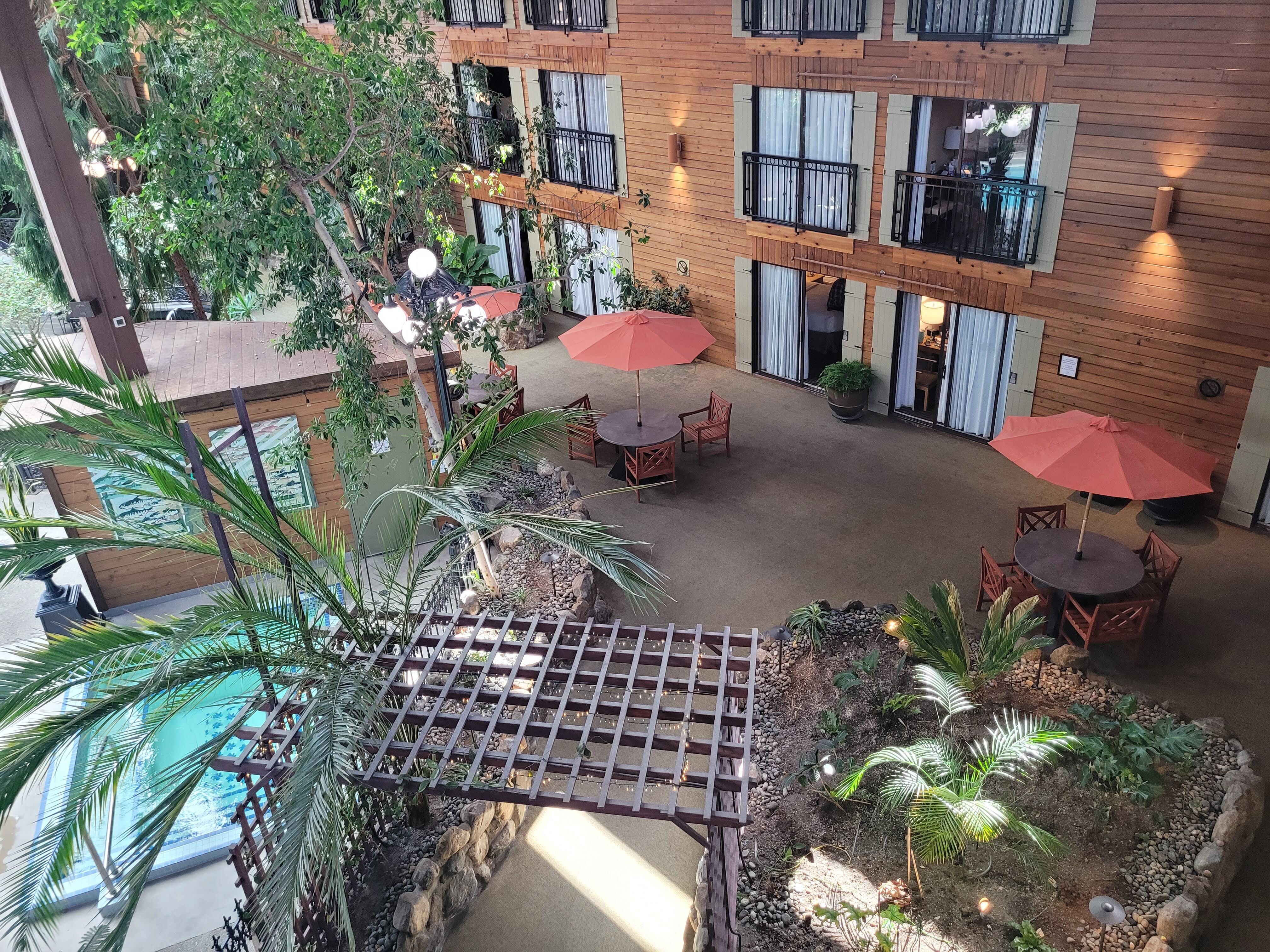 Restaurant is suurounded by an amazing garden.  Staff friendly & efficient.