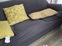 This couch is over used and hurt to seat on for long hours. The pillows are flat!