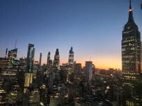 Sunrise over Manhatton and the Empire State Building