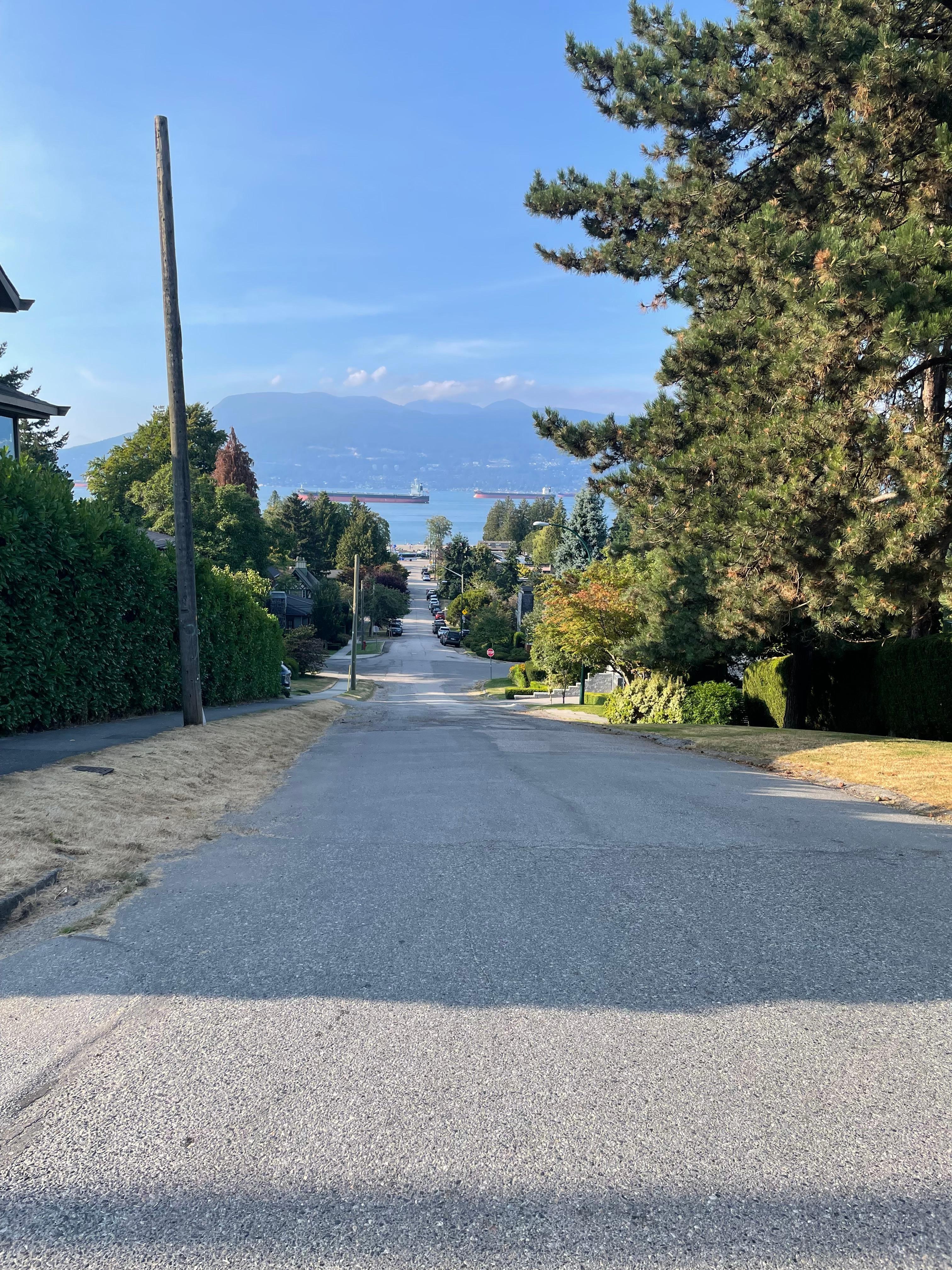 Walk down the hill to the beach