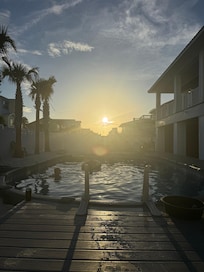 Lots of hang out area and large pool with plenty of room for all.