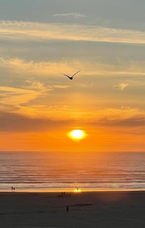 Last sunset on balcony