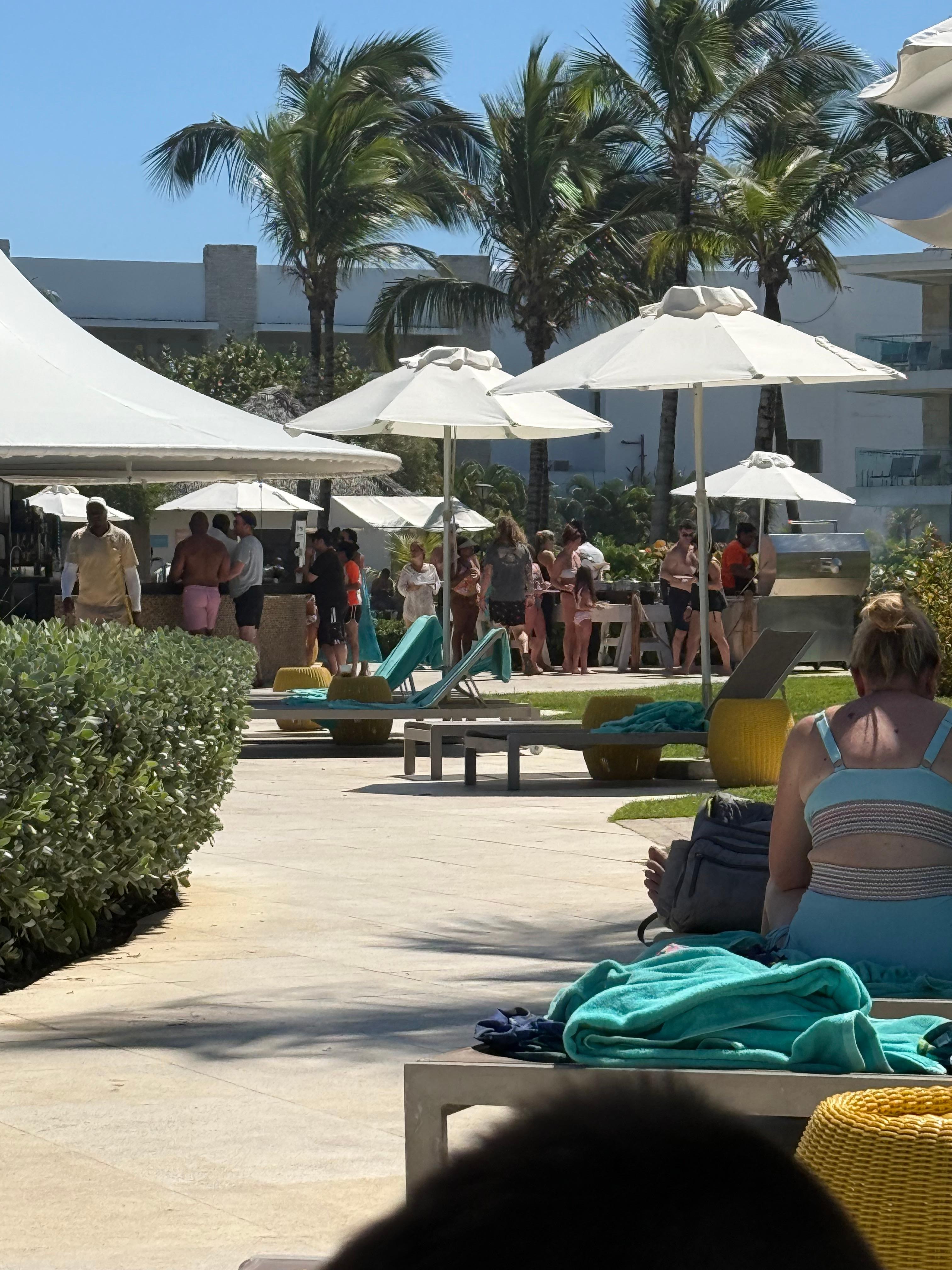 Poolside bar and bbq