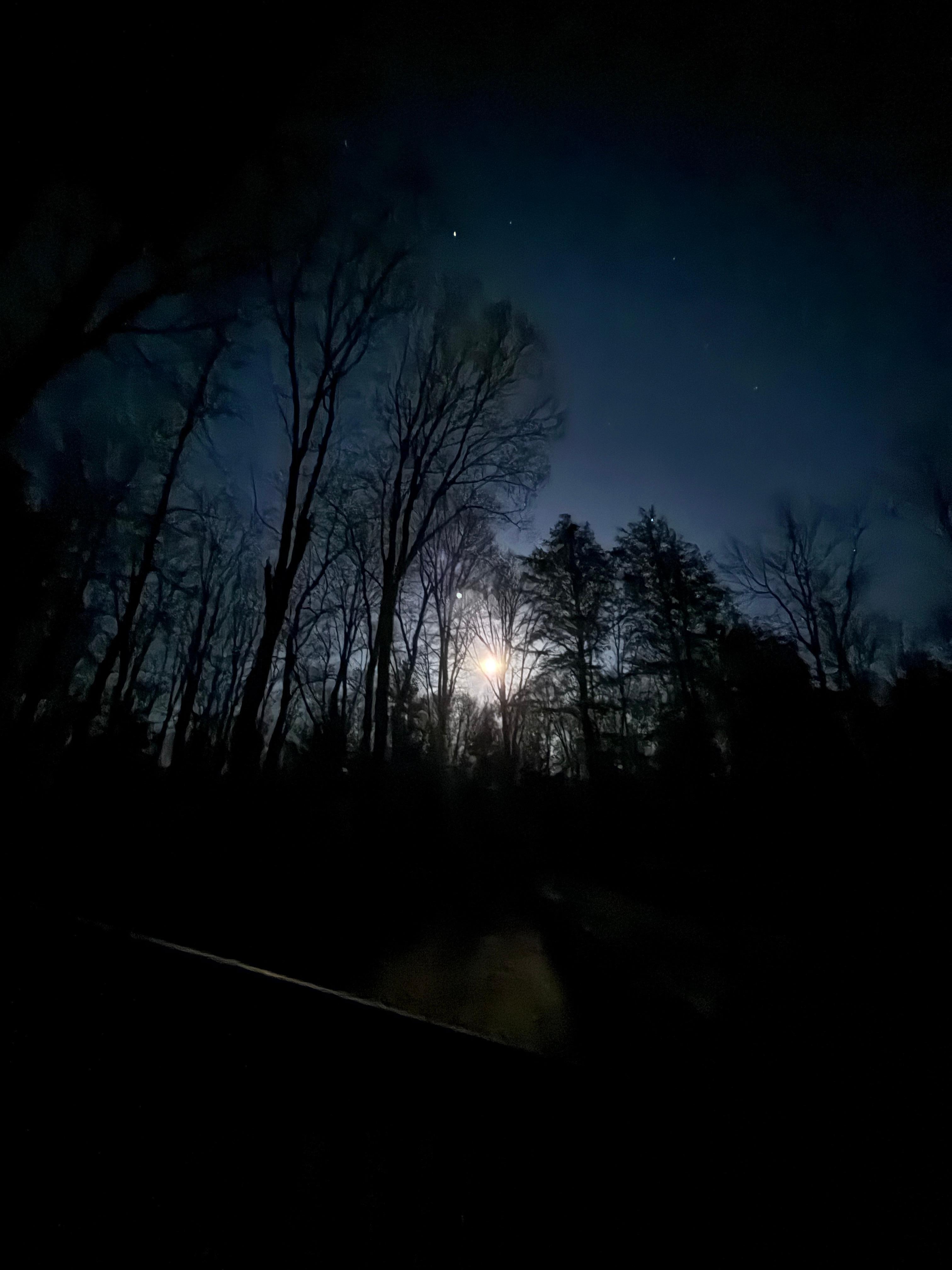 Full moon from the front porch 