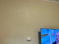 This is what we got - marked walls, soiled furniture, dark, inadequately lit, steep staircase covered in yellow tape to stop us tripping.