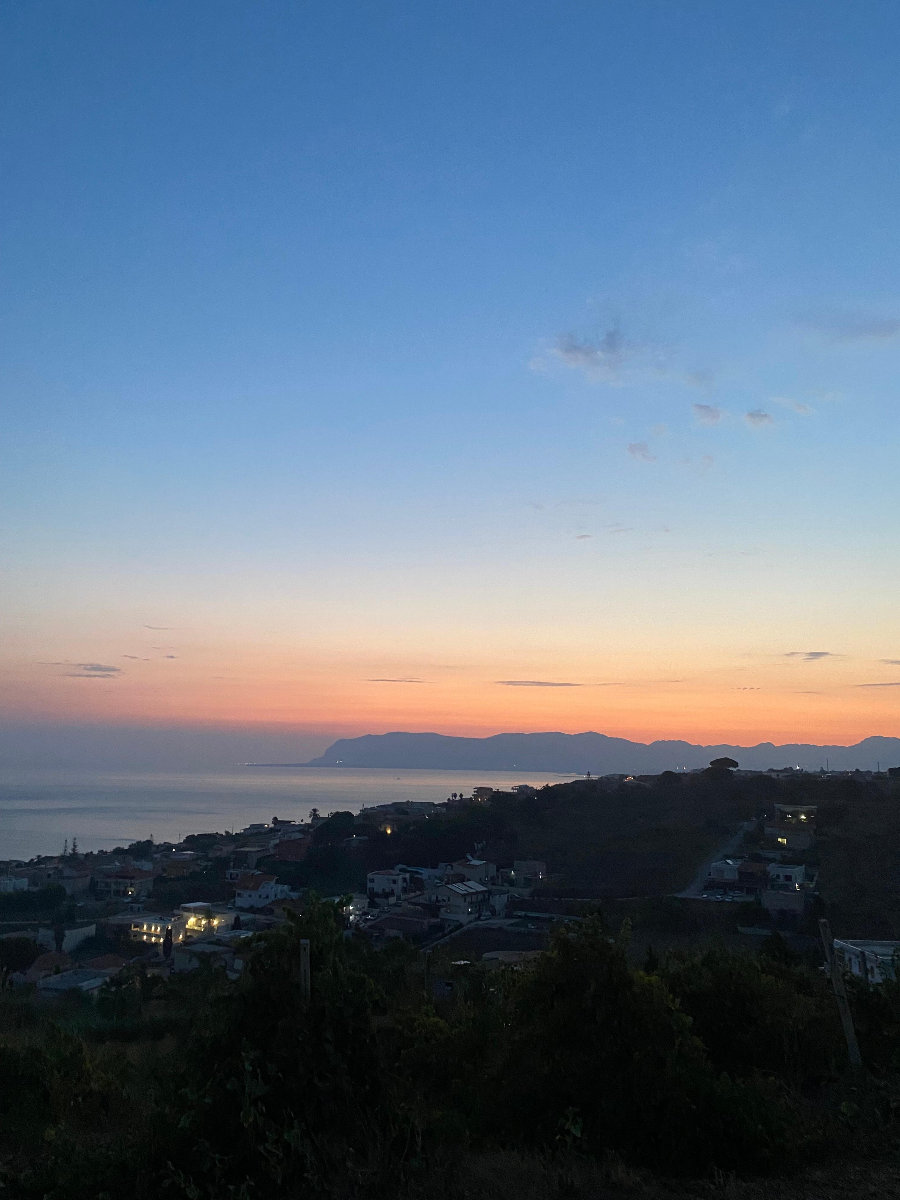 La vue au coucher du soleil 