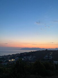 La vue au coucher du soleil