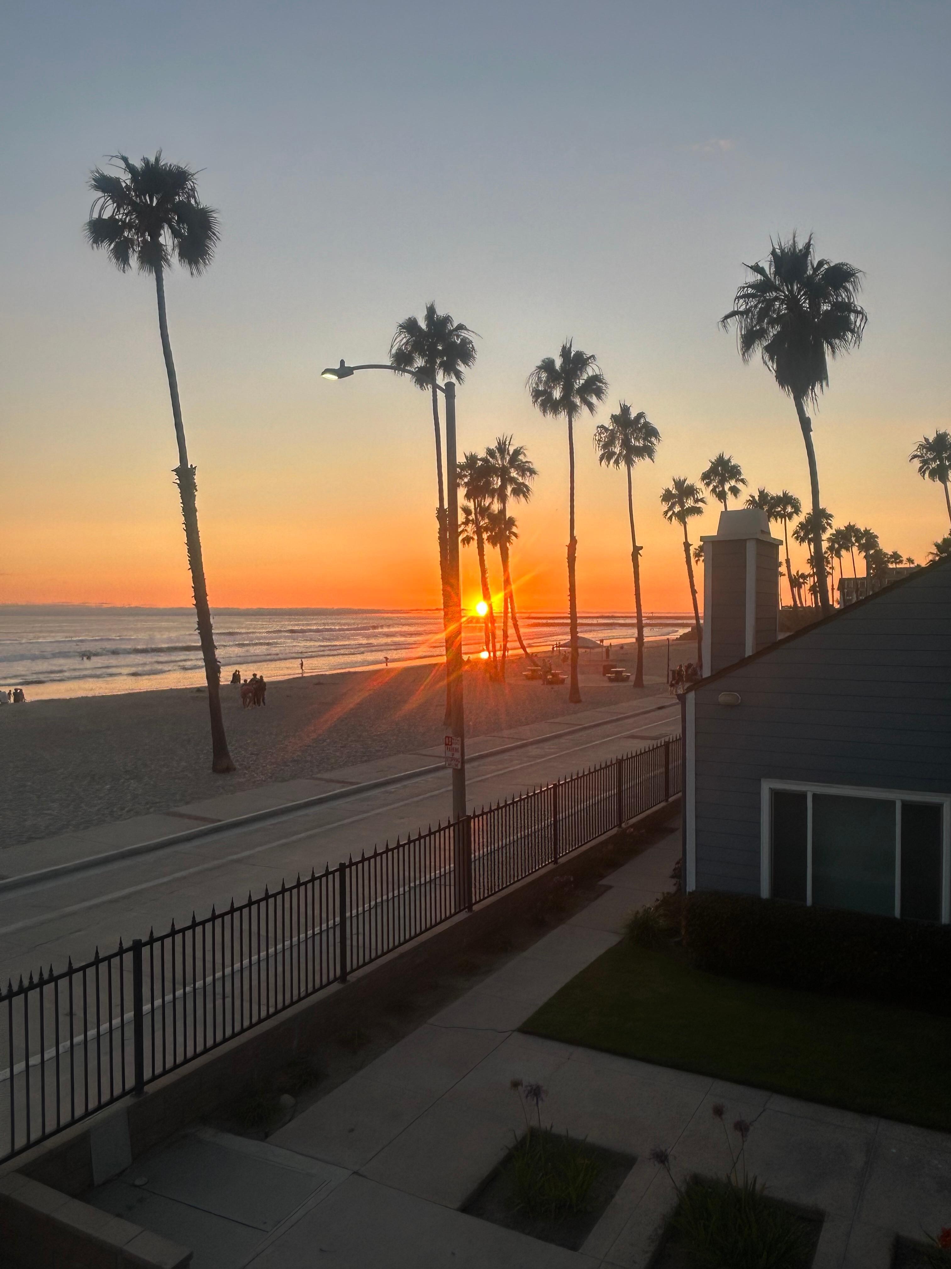 Sunset on the balcony