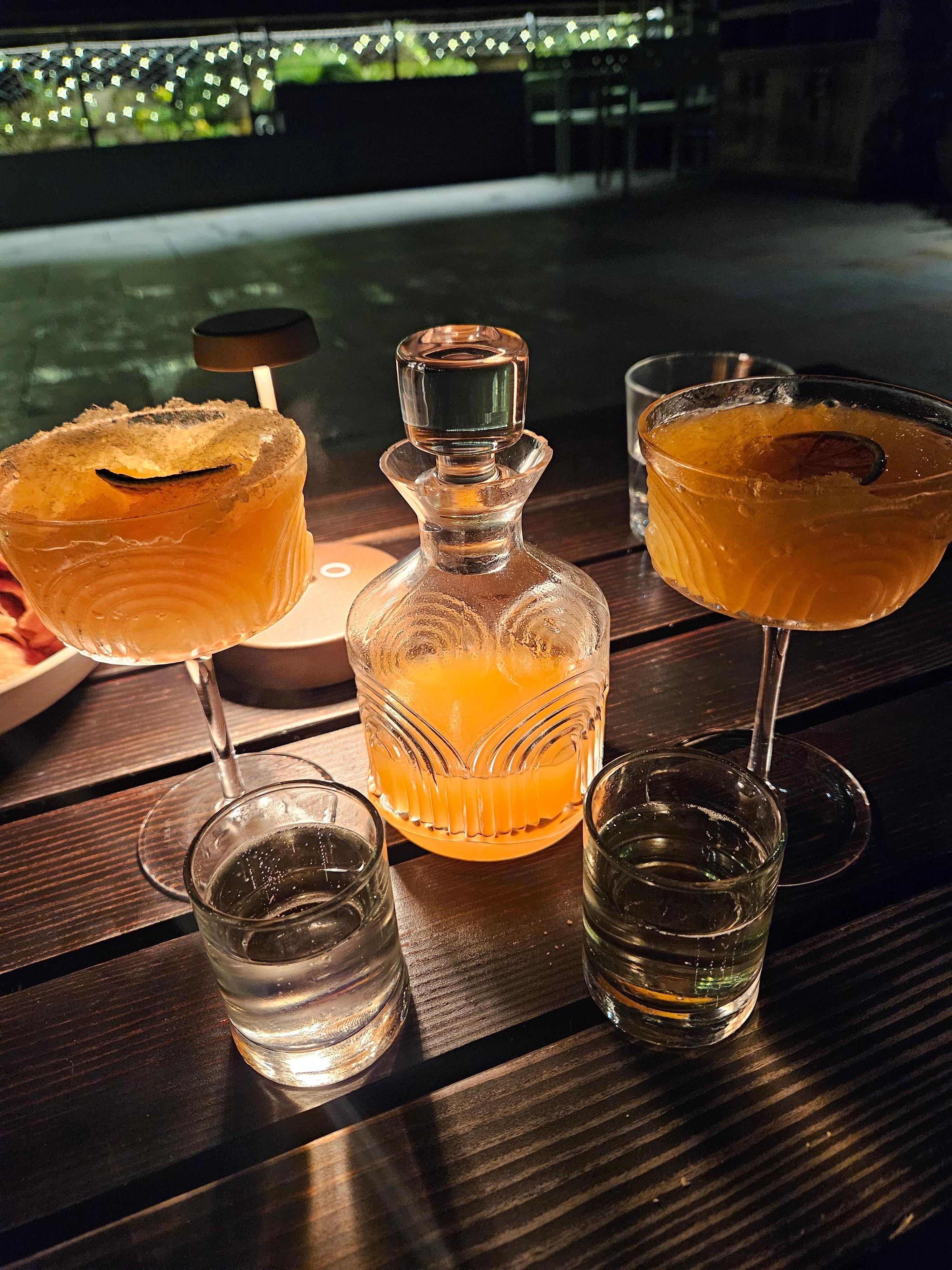 Yummy drink for two called Boogie Nights. 