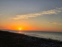 Beautiful sunrise from the balcony.