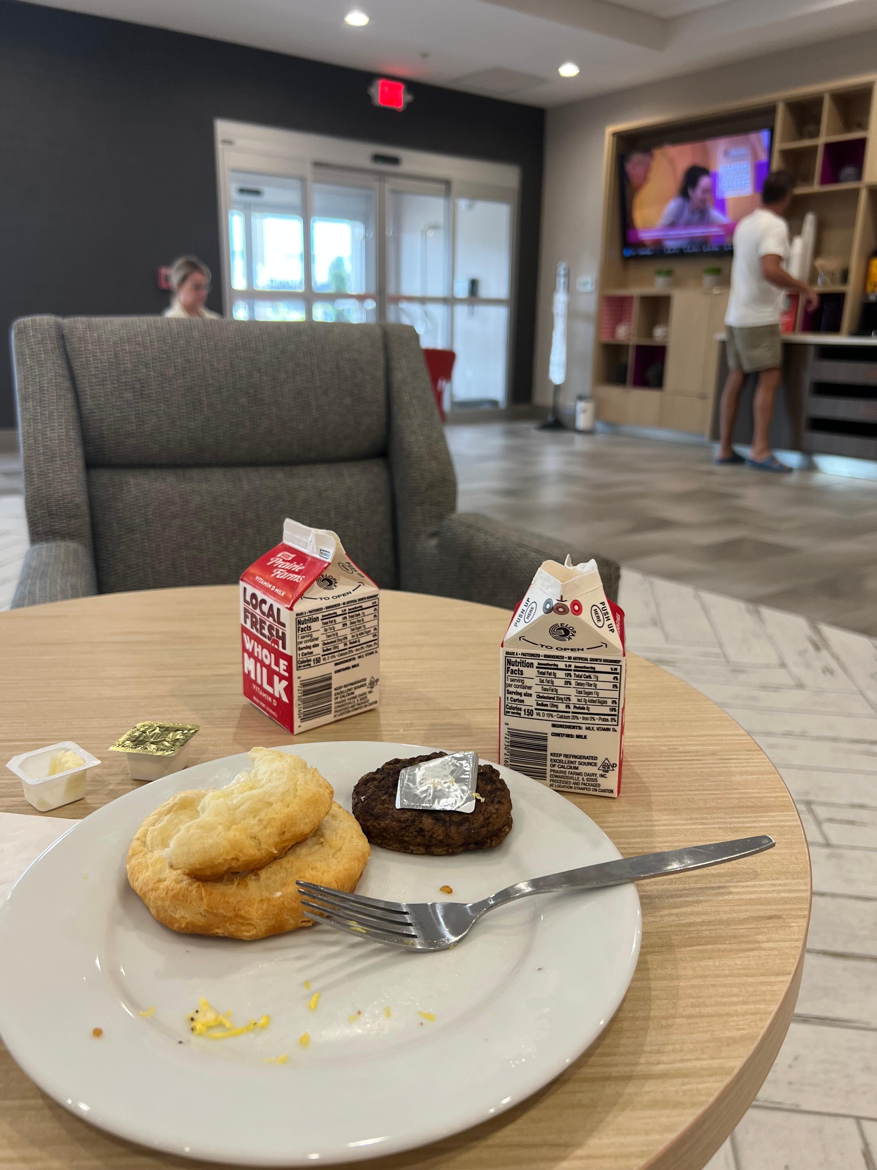 Breakfast included 