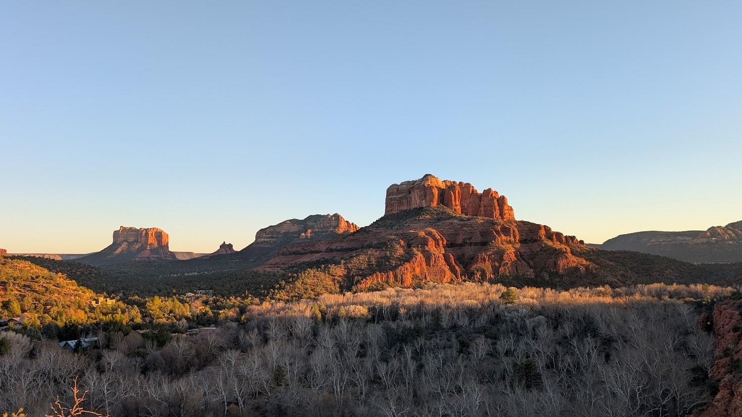 Great views of the sunset from the end of Chavez Ranch Road