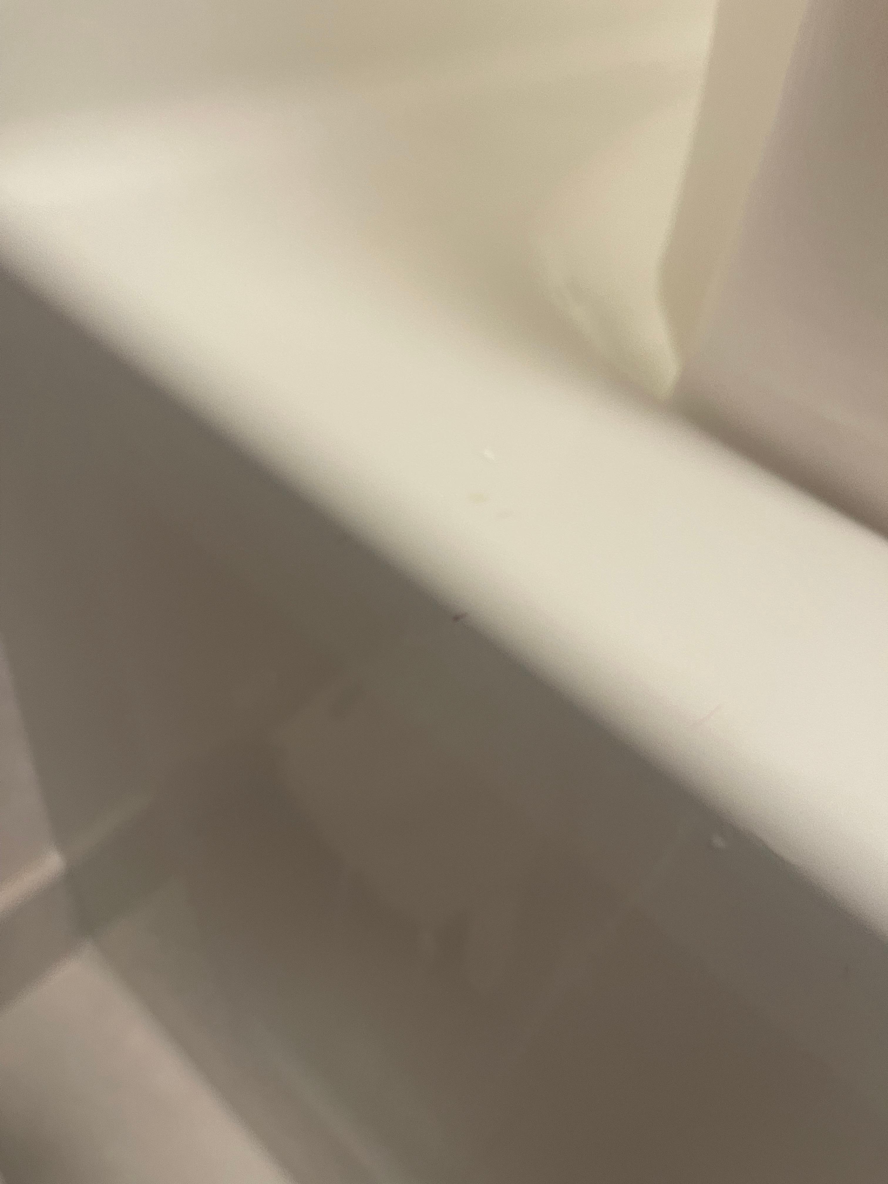 Those spots were blood from previous people and they told me maybe it was cleaning stuff