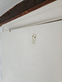 Missing hook on bathroom door