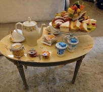 Breakfast served in the room