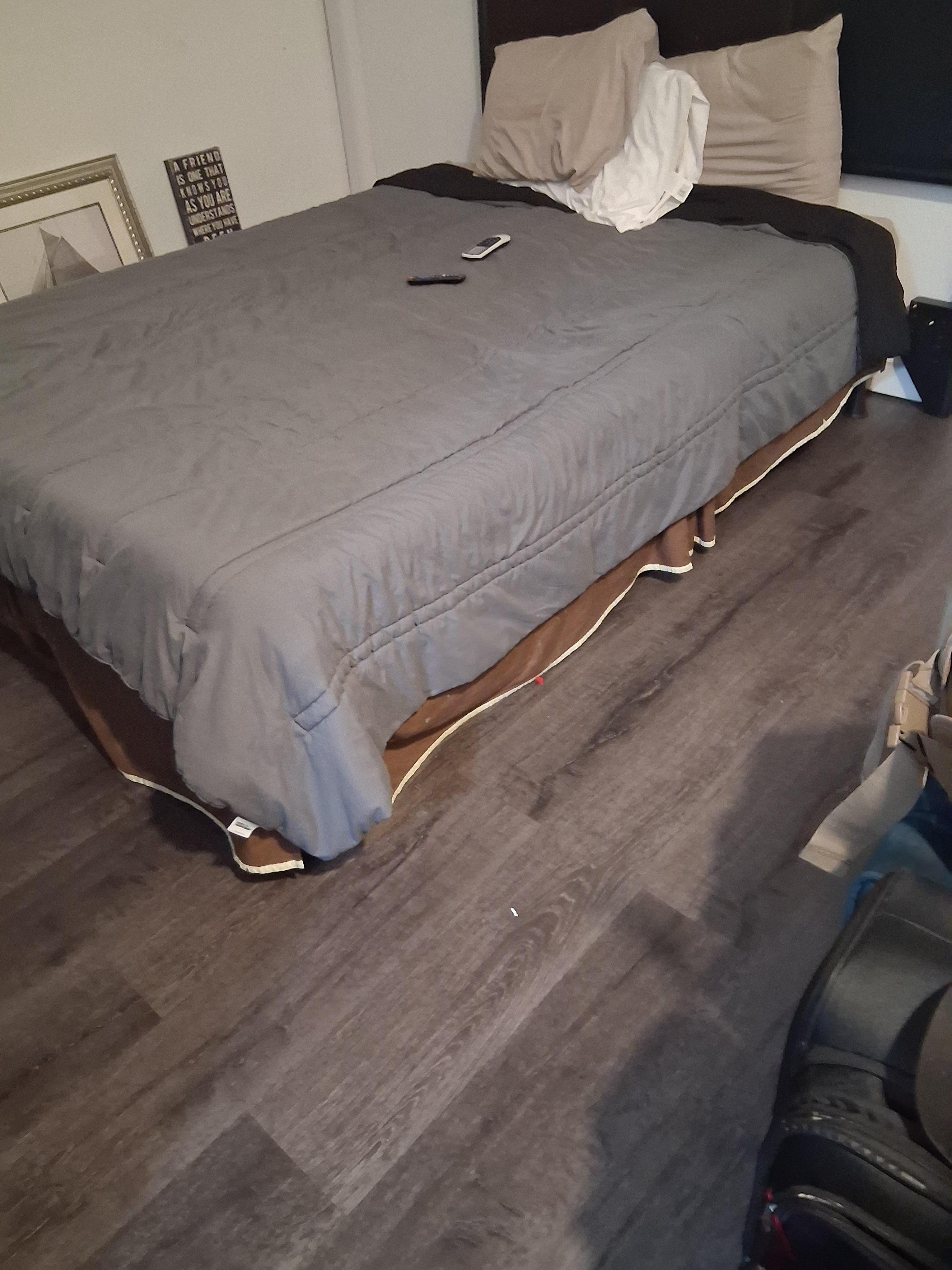 Bed has hard and way down on the floor